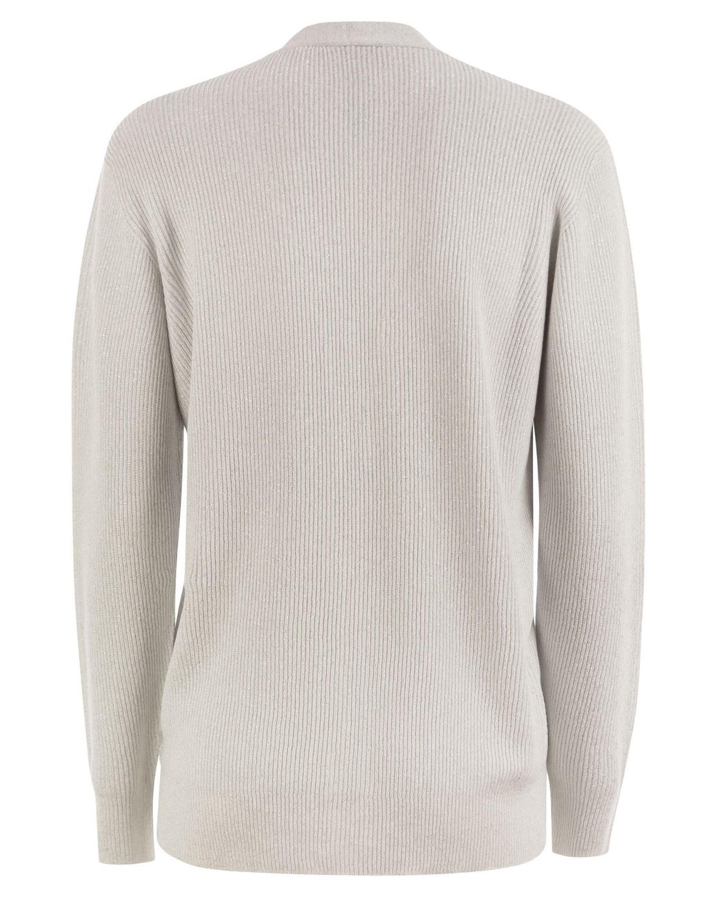 Fabiana Filippi White English Ribbed Cardigan