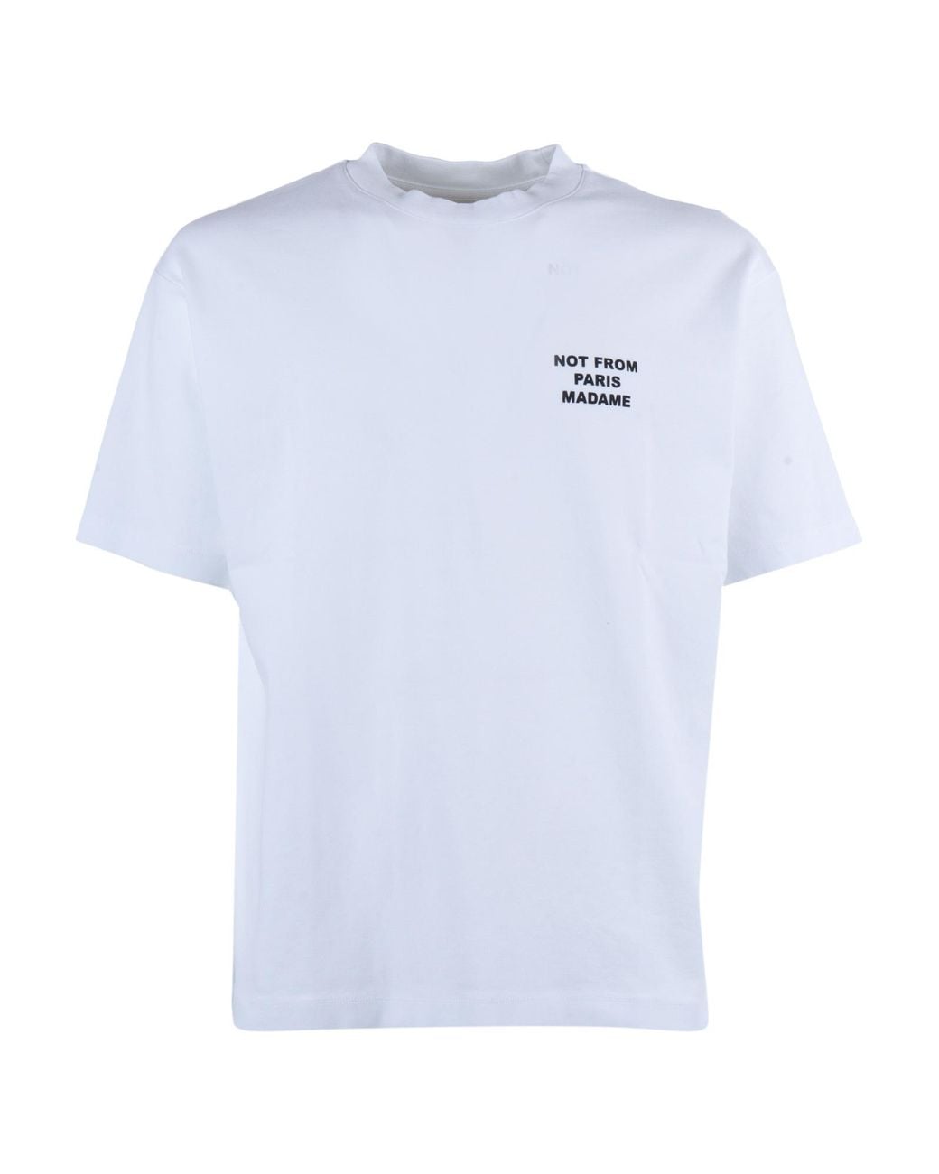 Drole de Monsieur White Optic Bold Slogan T Shirt