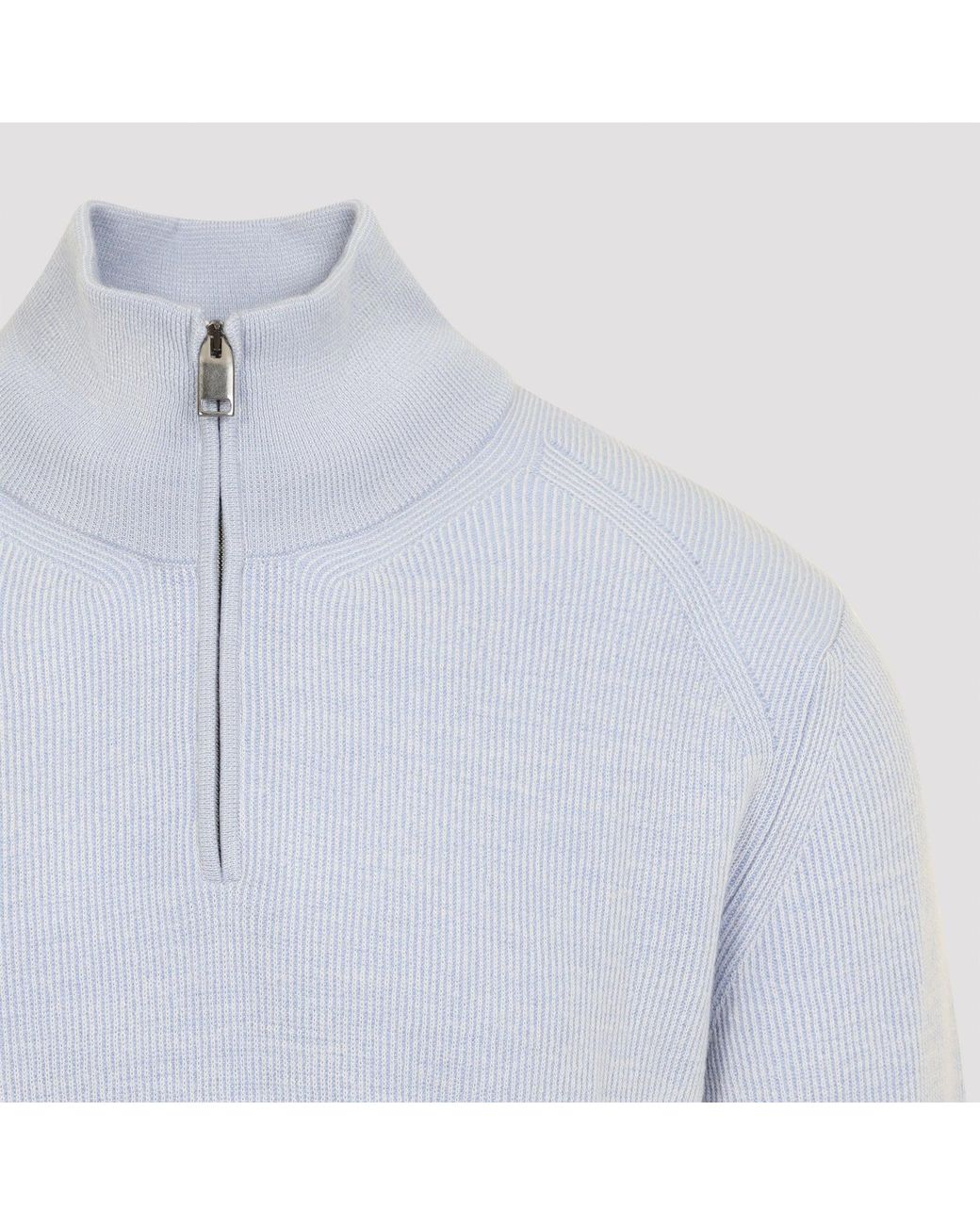 Pull à moitié zippé Brioni en coloris Blue