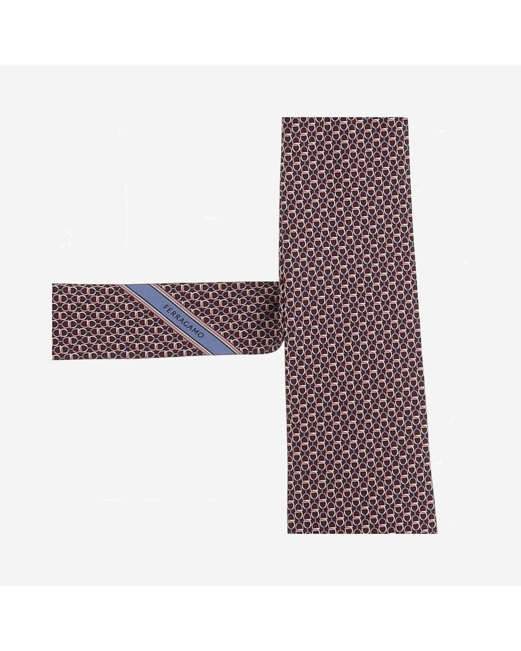 Ferragamo Purple Silk Tie Ties & Bow for men