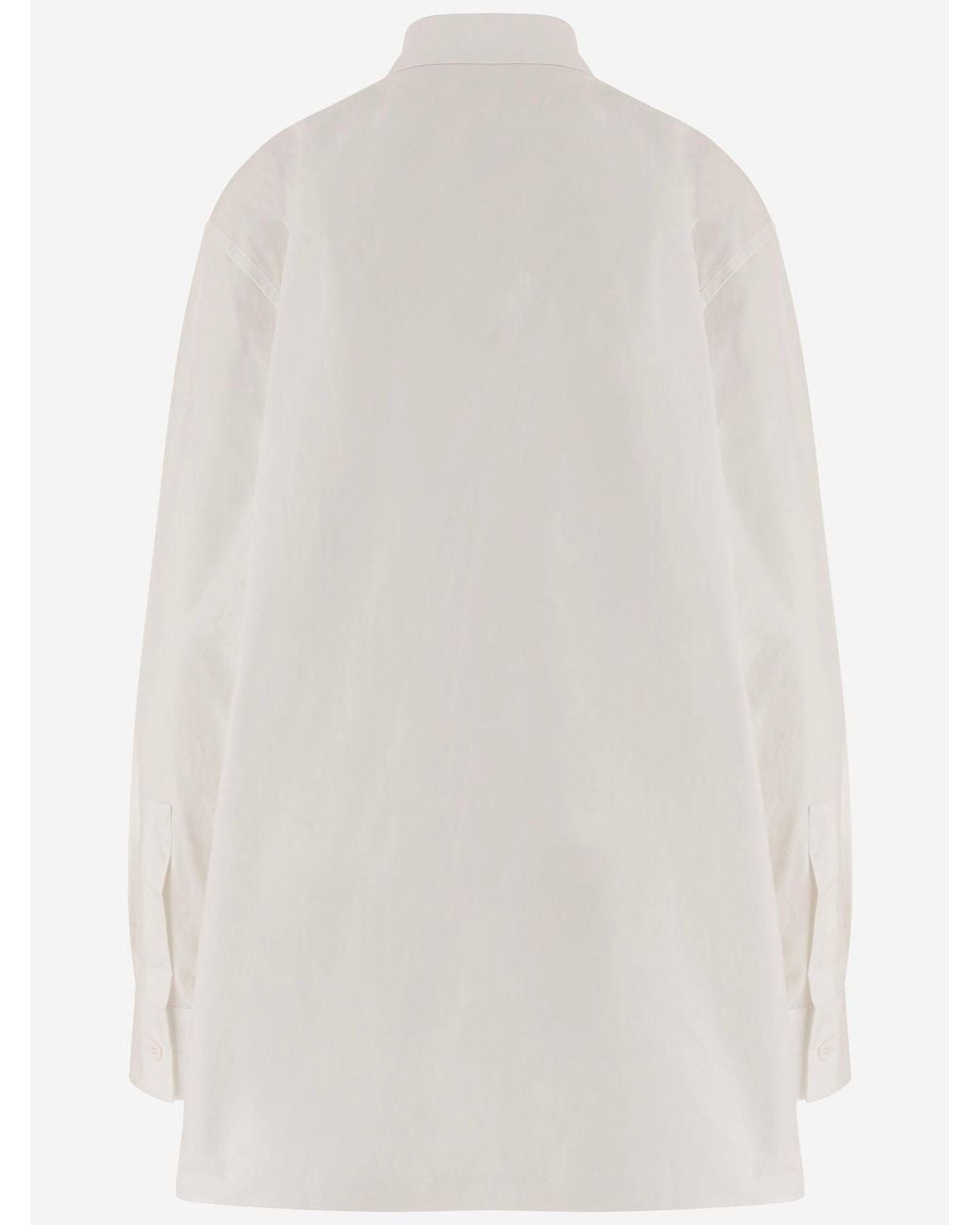 Niccolò Pasqualetti White Cotton Shirt With Asymmetrical Hem