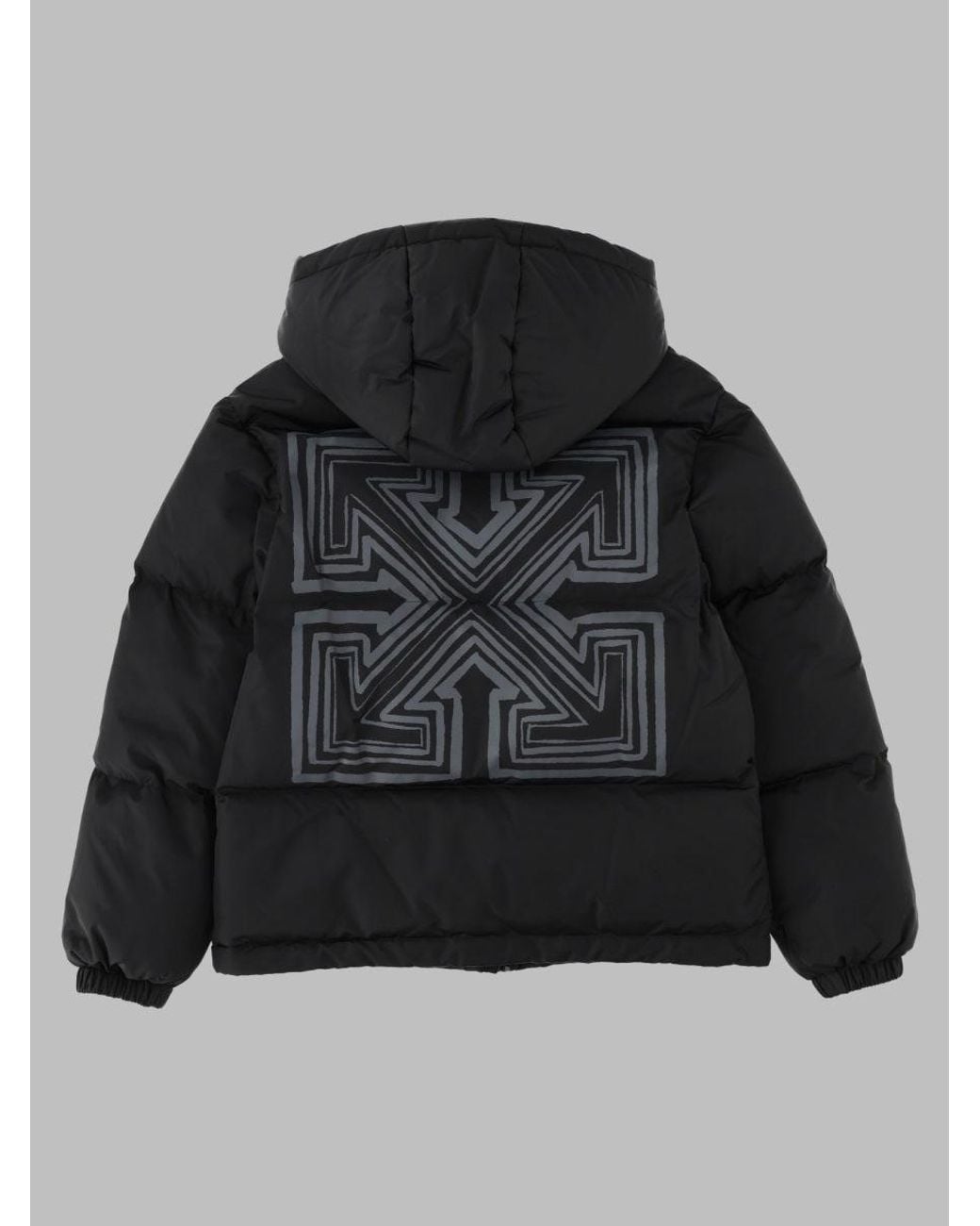 Off-White c/o Virgil Abloh Black Kids Arrow Monogram Short Puffer Jacket