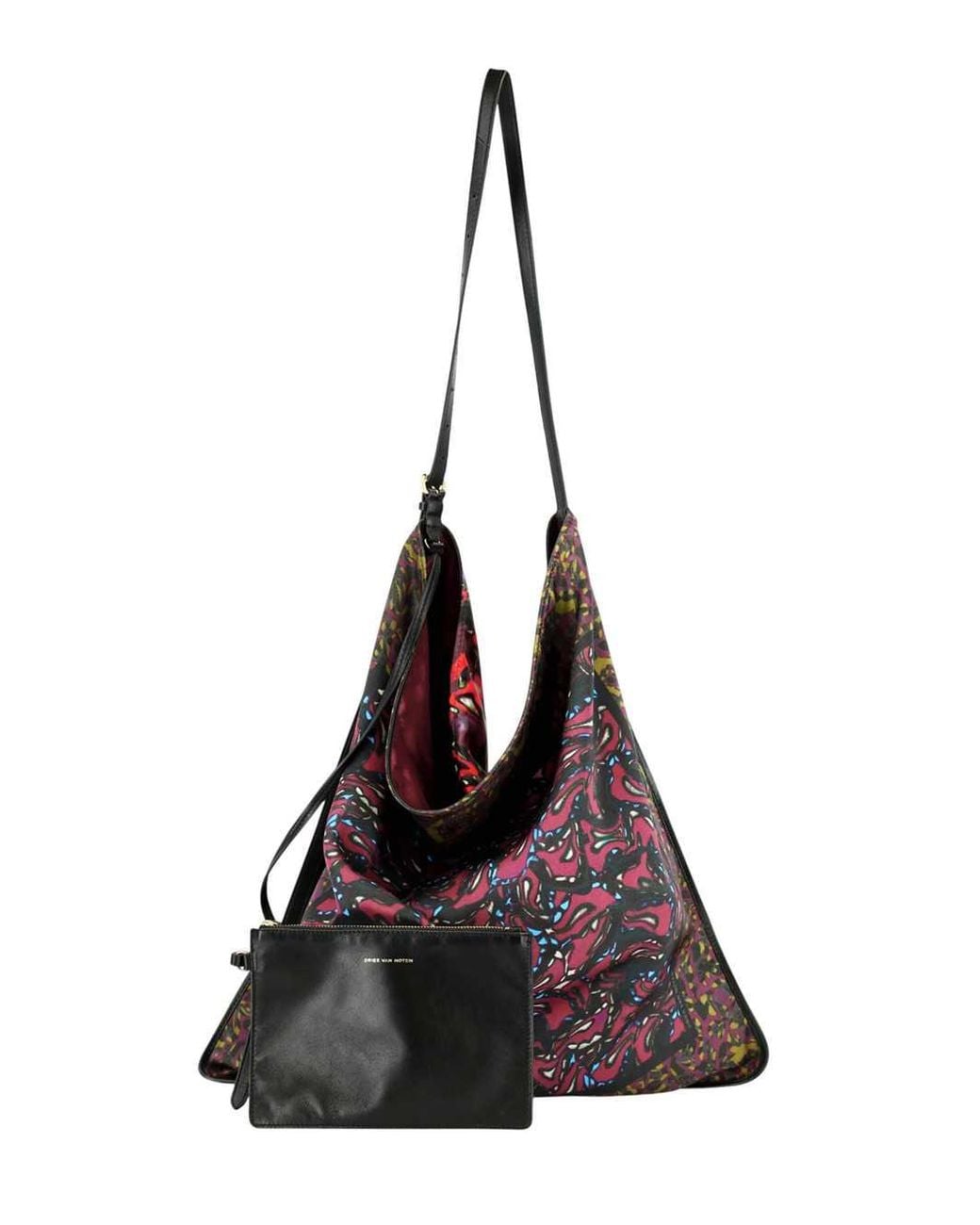 Dries Van Noten Purple Oversized Scarf Bag