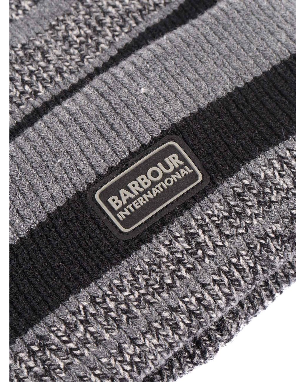 Barbour Gray Boston Beanie & Scarf Gift Set