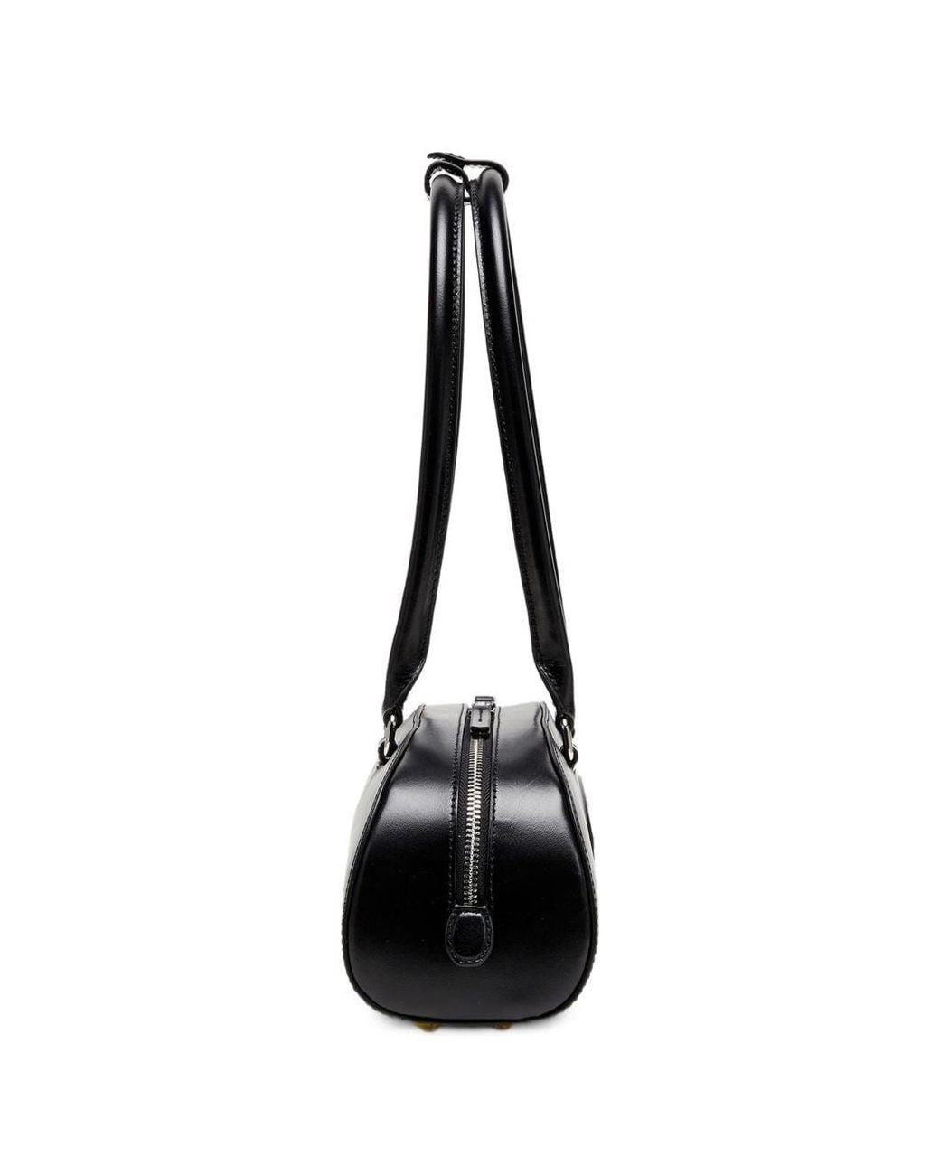 DIESEL Black 1Dr Dome Leather Shoulder Bag