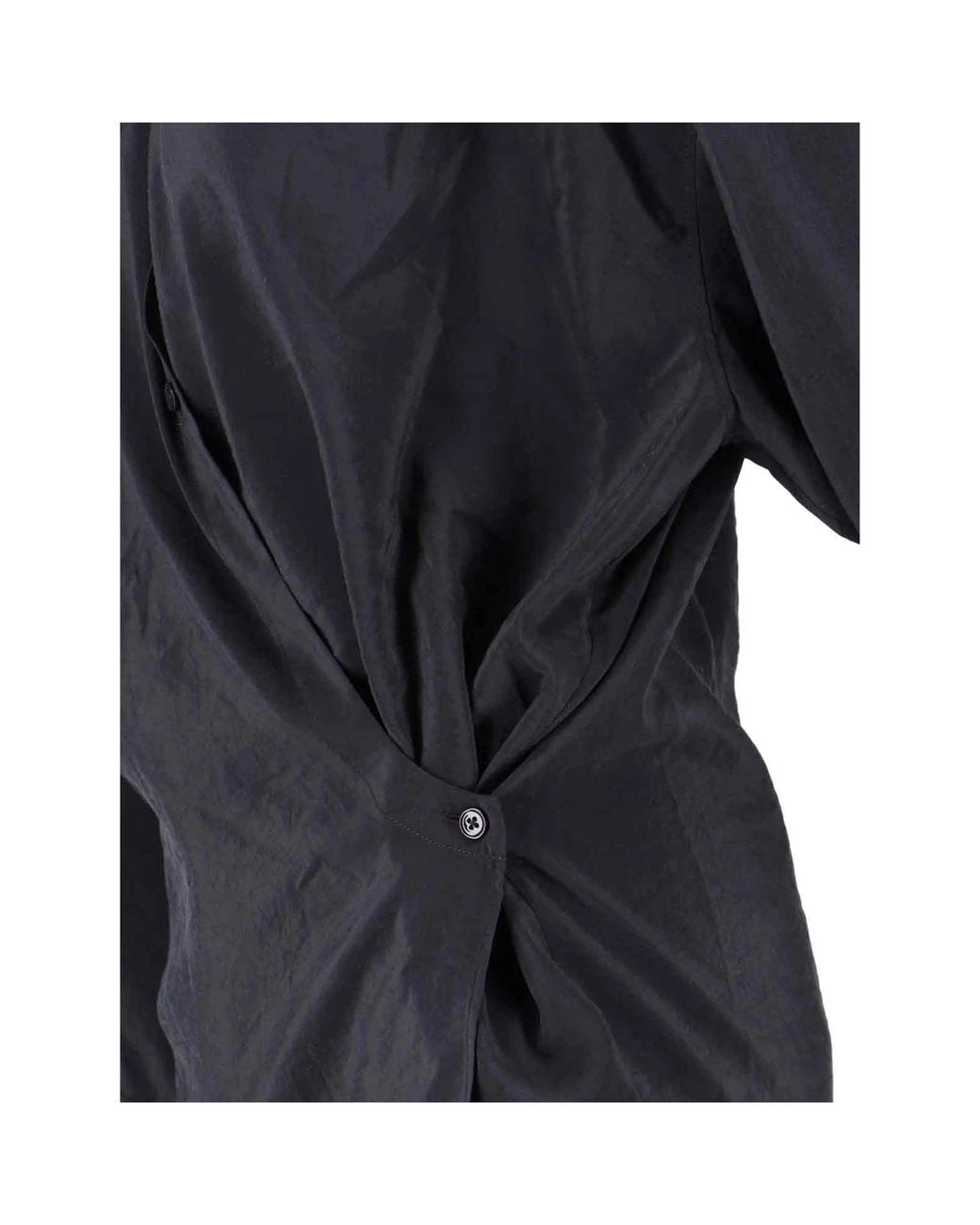 Lemaire Blue Twisted Silk Shirt