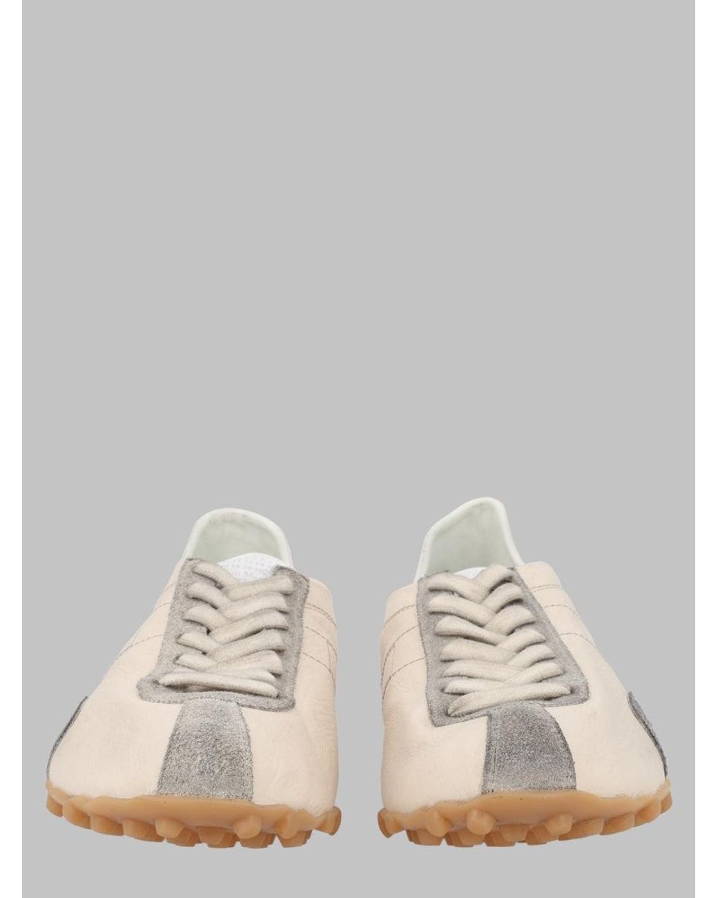 Maison Margiela Natural Low-Top Lace-Up Sneakers for men