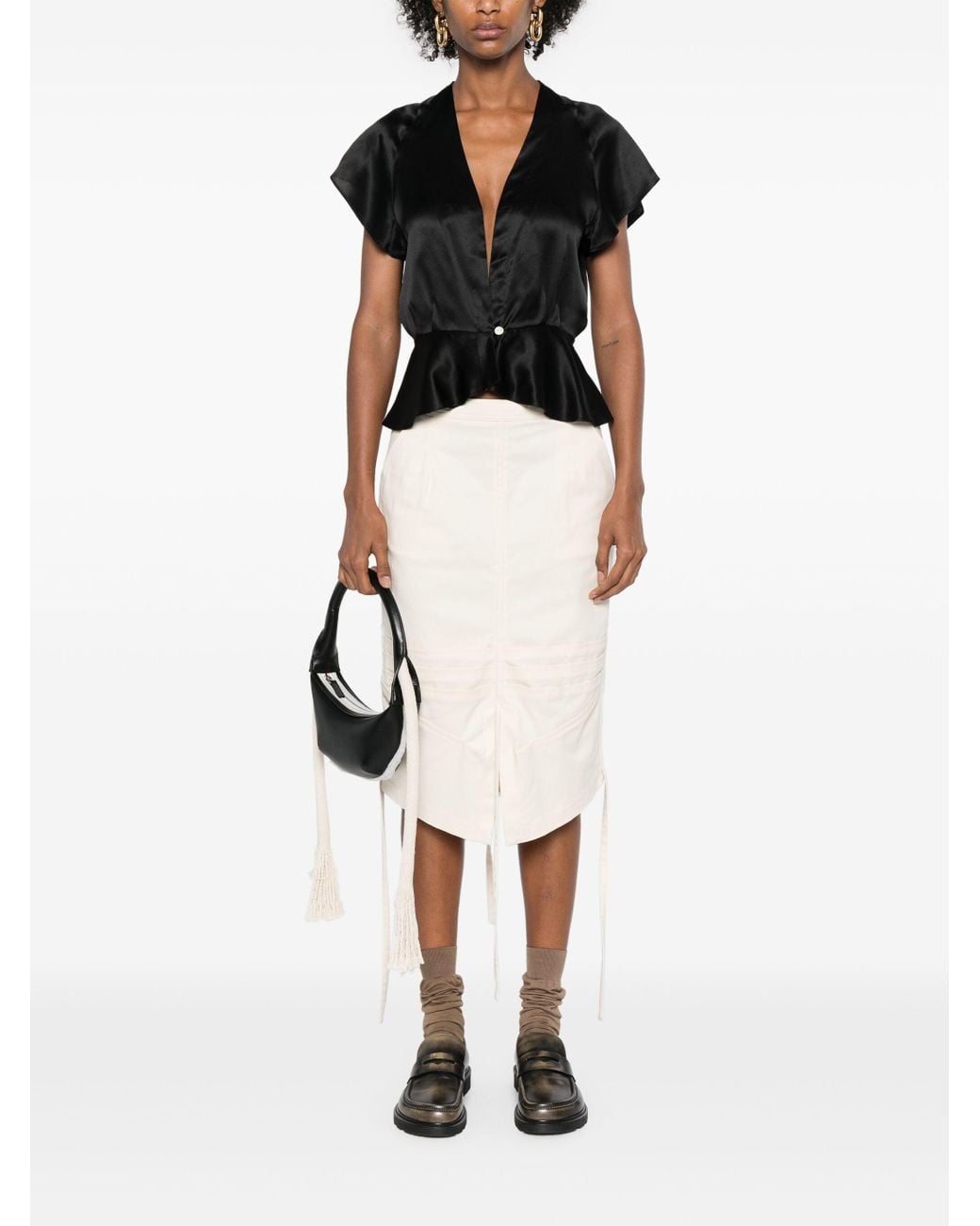 Bode Black Freya Top Clothing