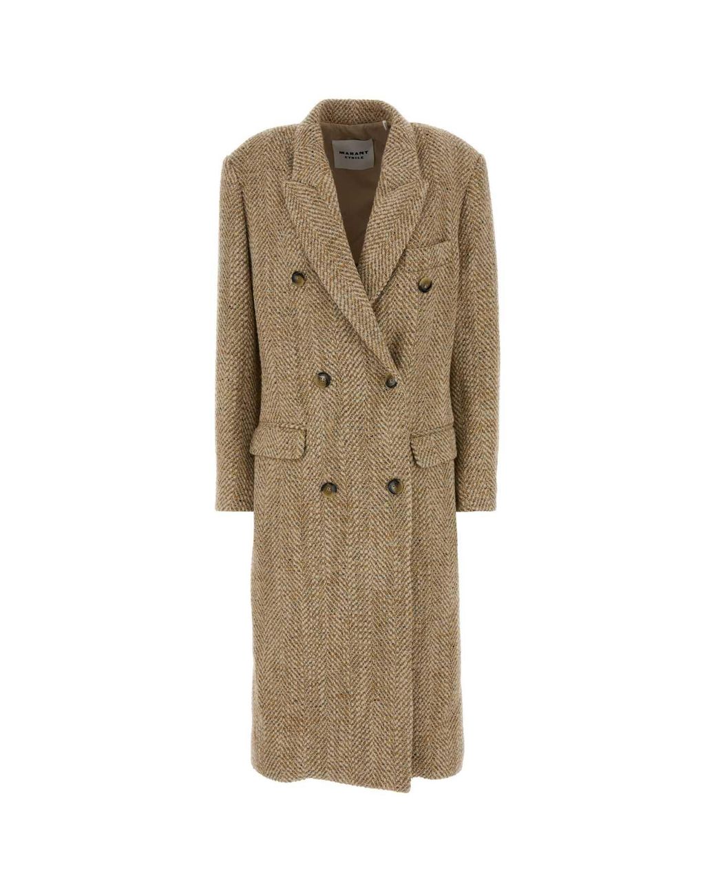 Isabel Marant Natural Melange Knit Pilda Coat