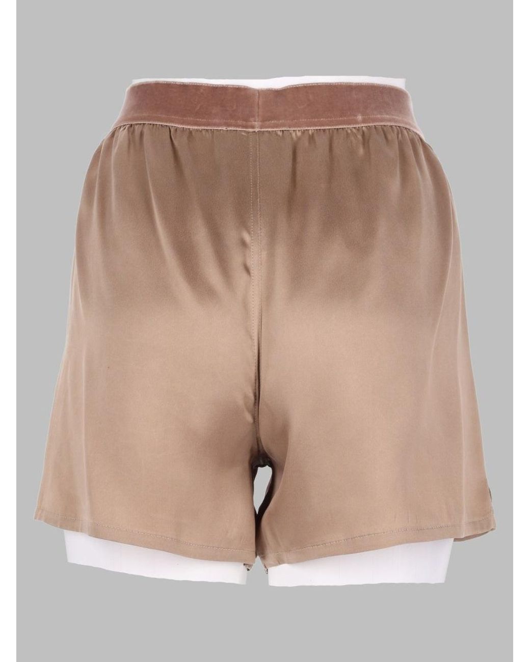 Tom Ford Natural Silk Gathered Waistband Shorts