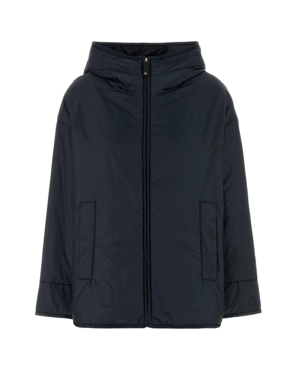 MM THE CUBE Blue Cleo Padded Jacket With Silk Blend Padding