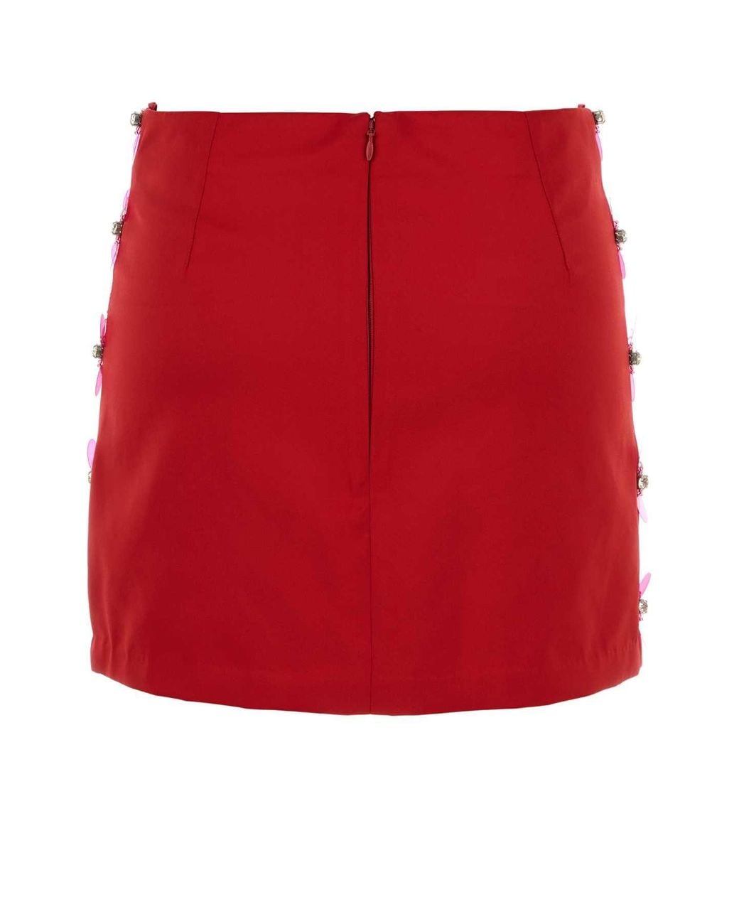Des Phemmes Red Satin Mini Skirt