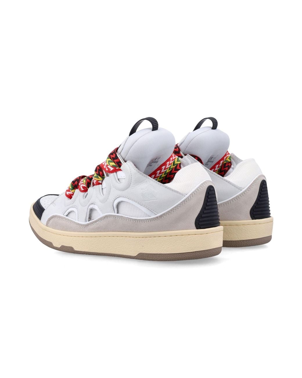 Lanvin Pink Curb Leather Sneakers for men