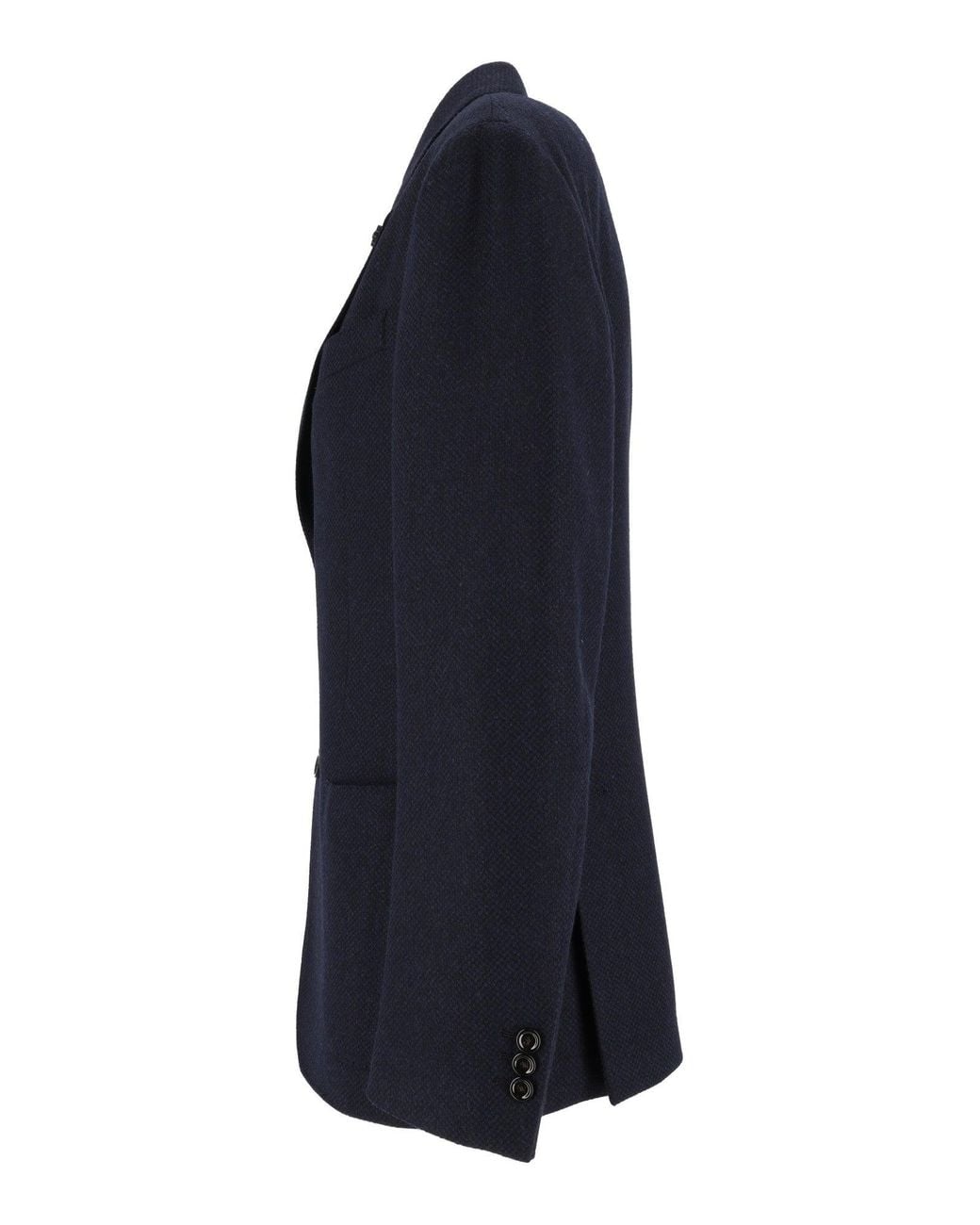 Lardini Blue Textured Tailored Blazer