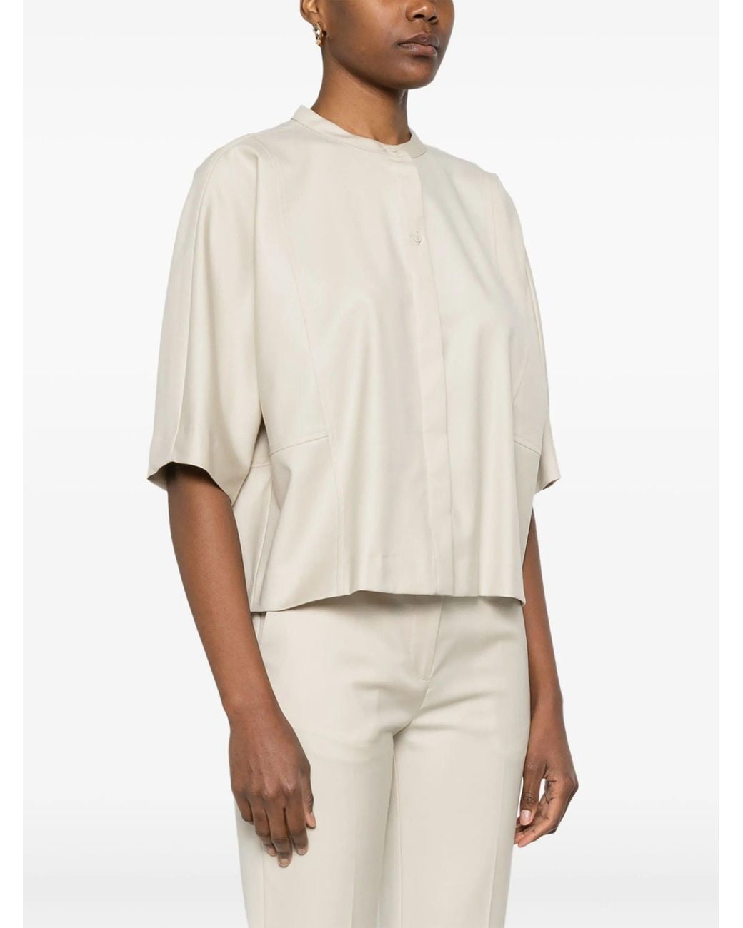 Loulou de Saison Natural Short Sleeved Blouse