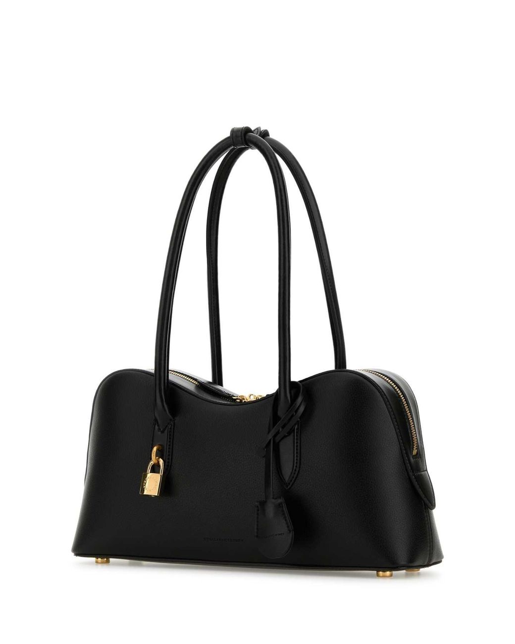 Stella McCartney Black Synthetic Leather Ryder Medium Shoulder Bag