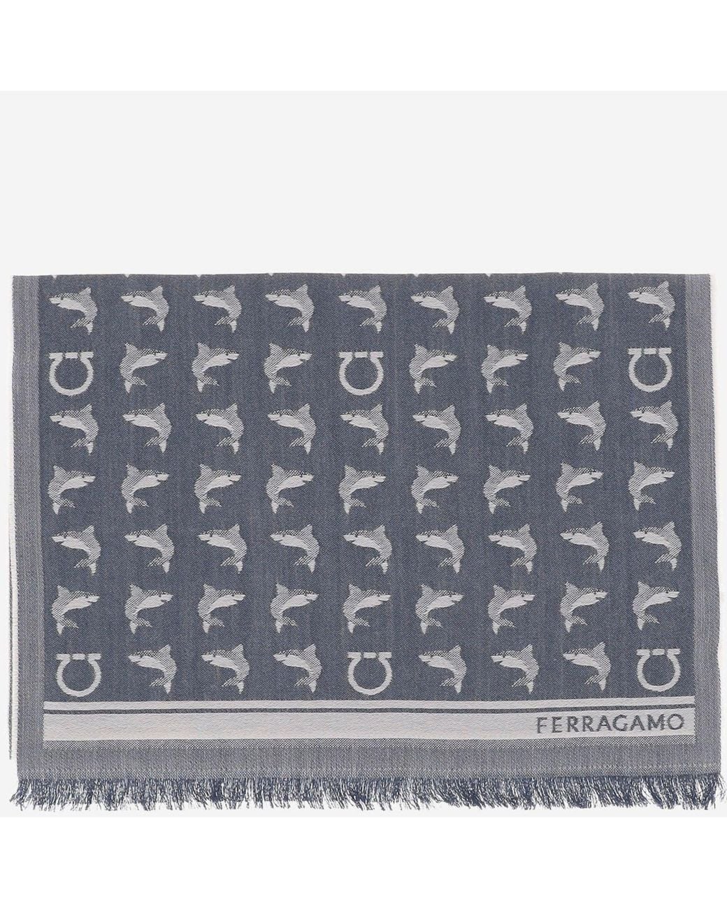 Ferragamo Metallic Scarf Wool for men