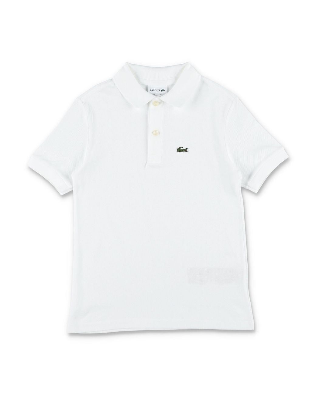 Lacoste White Boys Cotton Piqué Polo Shirt