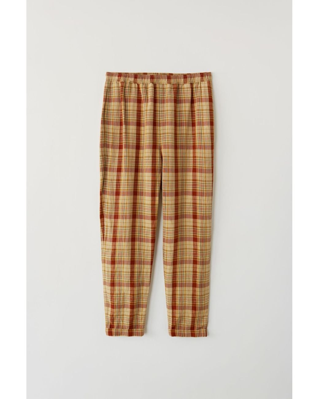 Acne Multicolor Tartan Trousers