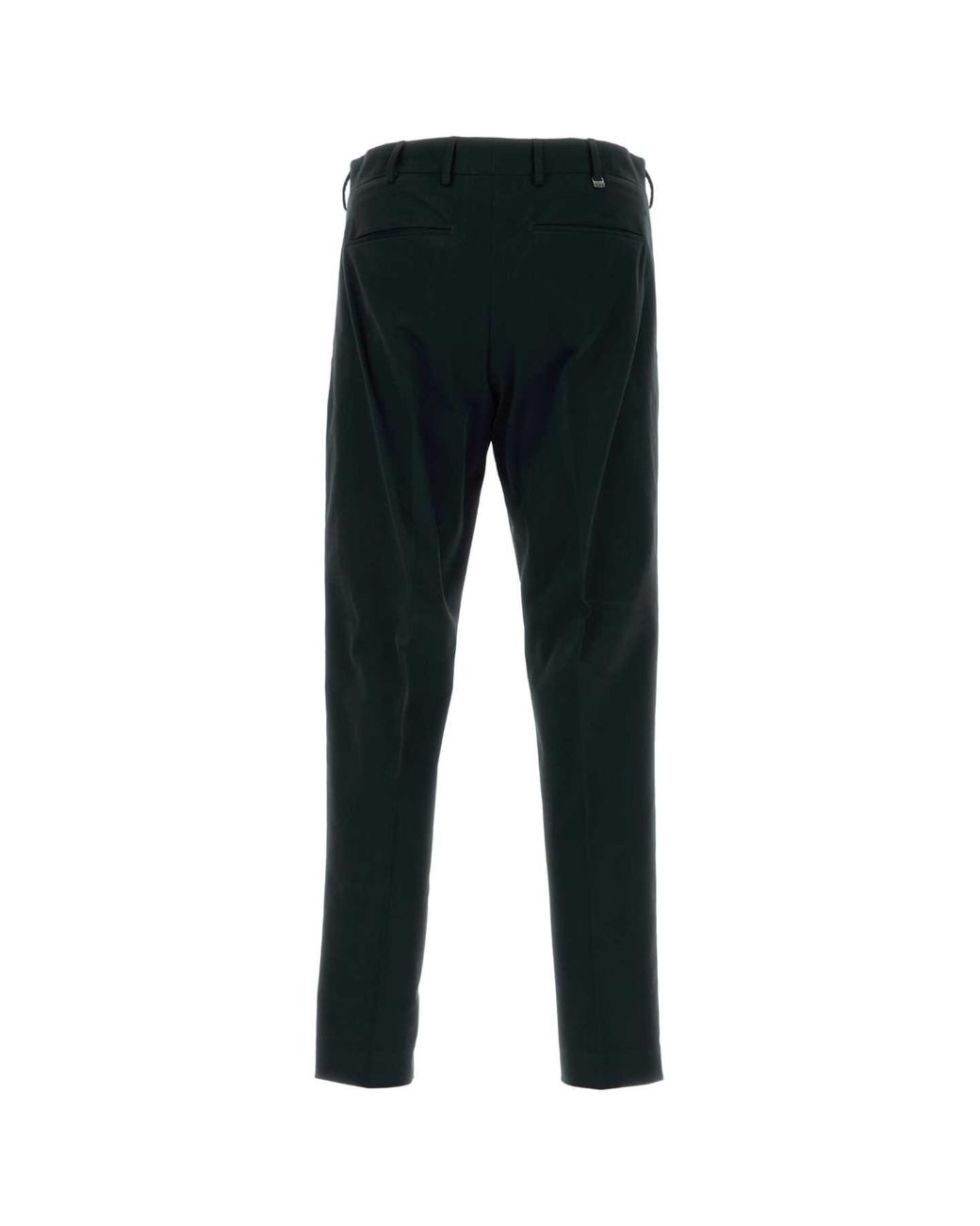 PT Torino Black Stretch Cotton Pant for men