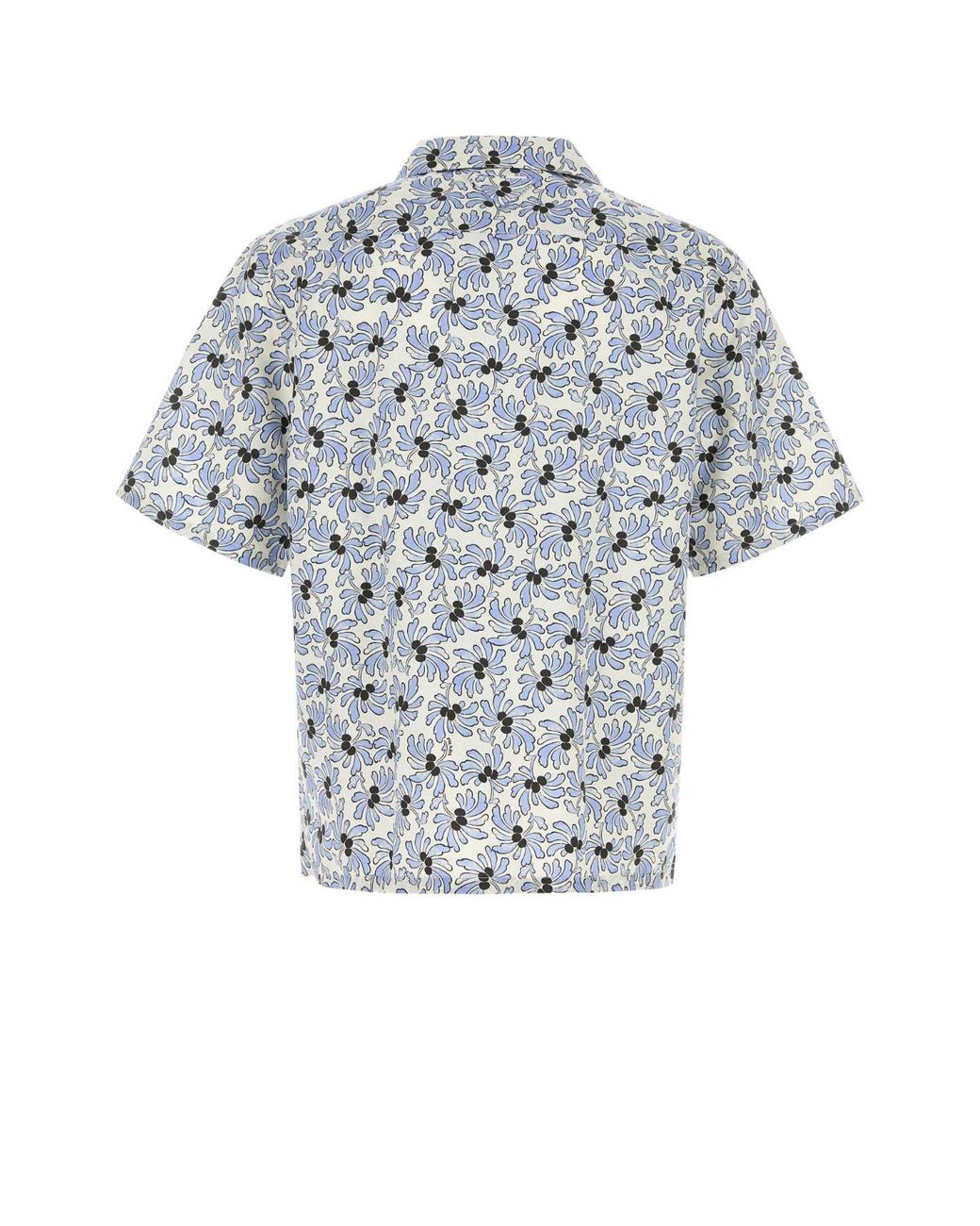 Prada Blue Floral Shirt for men