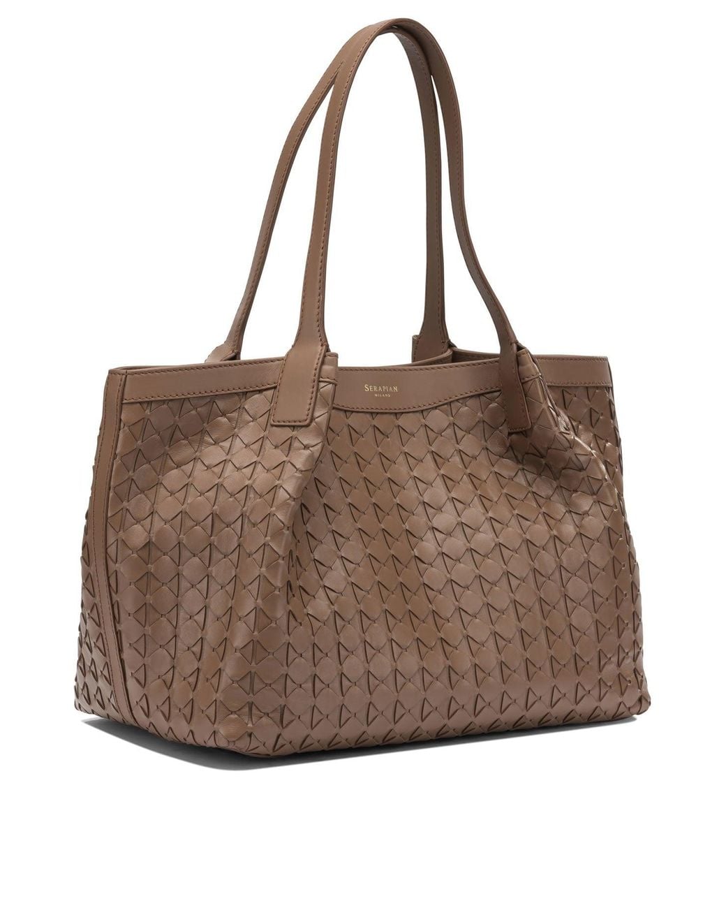 Serapian Brown "Secret" Small Shoulder Bag