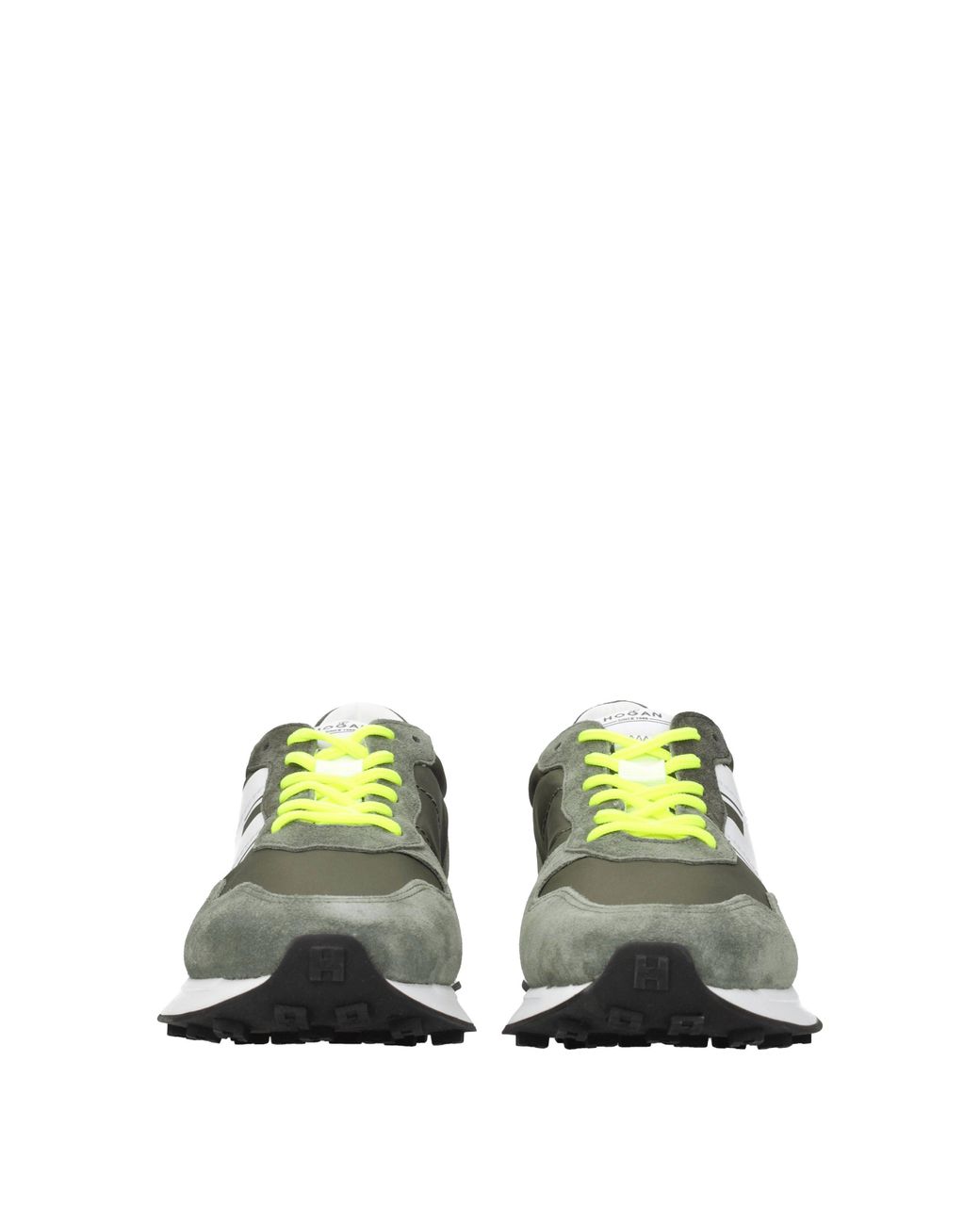 Hogan Green Sneakers H601 Memory Foam Uomo Tessuto Verde/Bianco for men