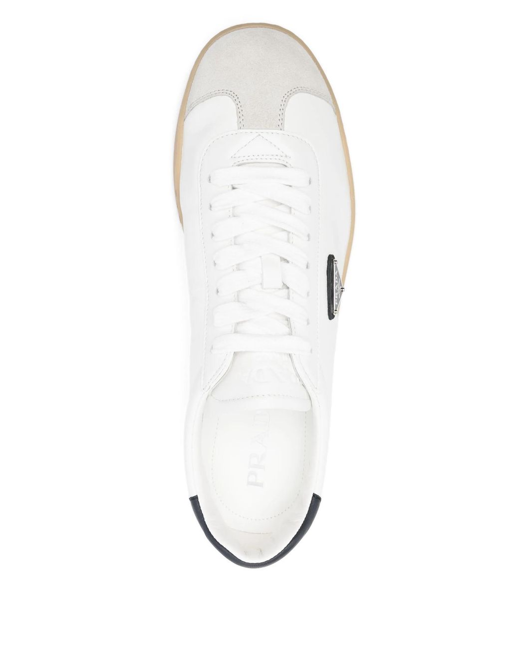 Prada White Ledersneaker