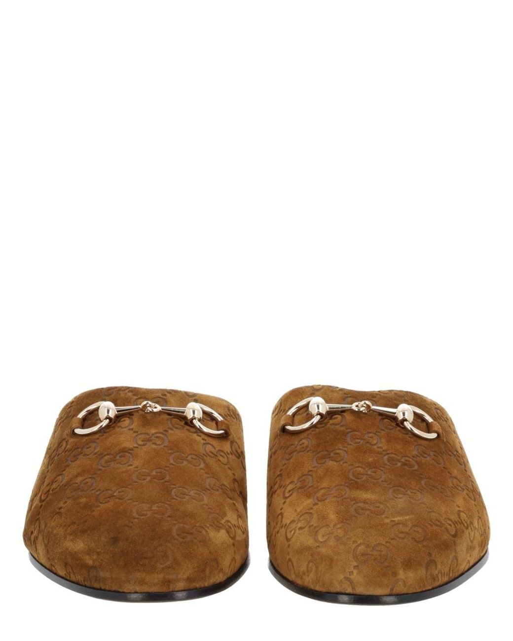 Gucci Brown Mule With Horsebit Suede for men