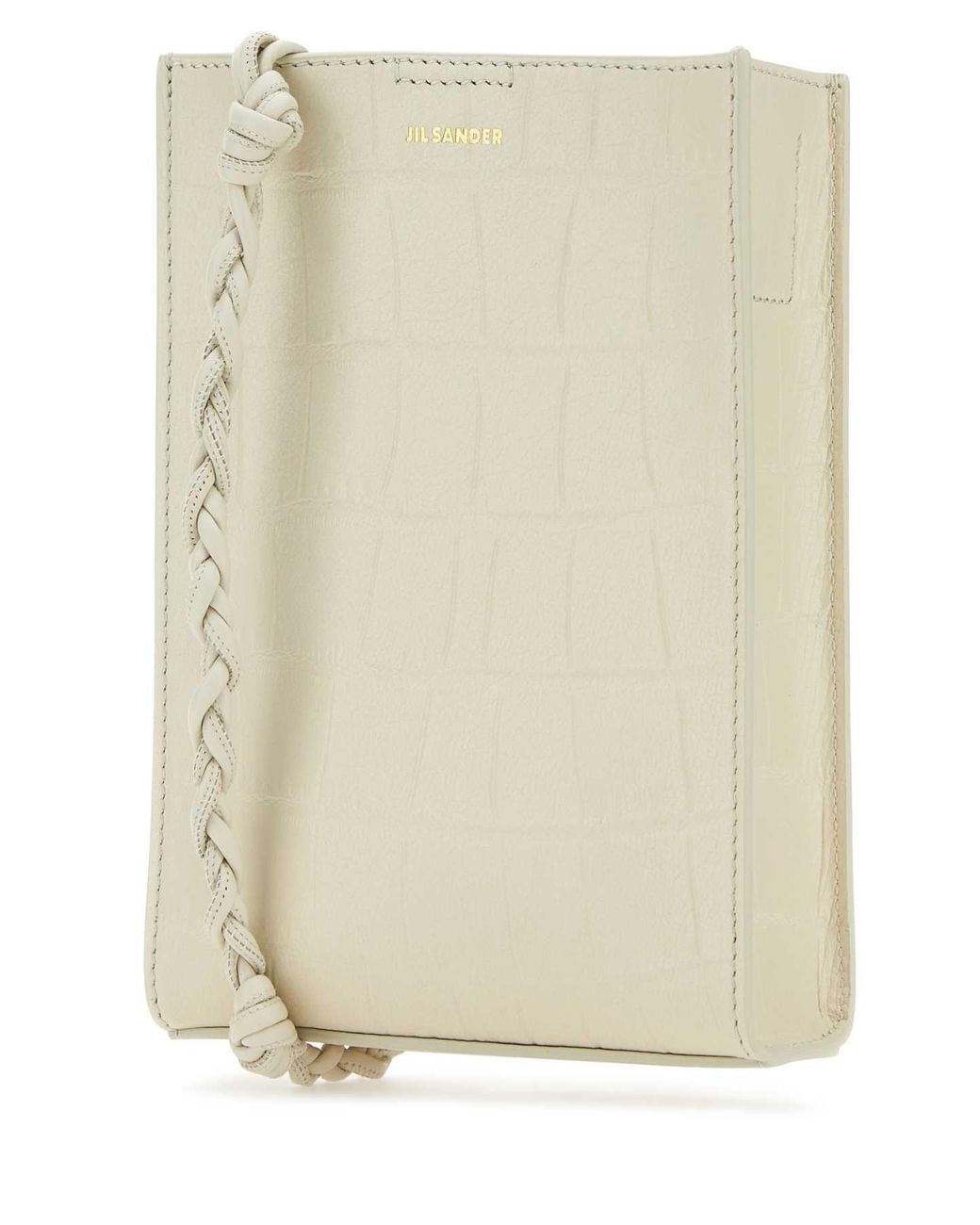 Jil Sander Natural Ivory Leather Shoulder Bag