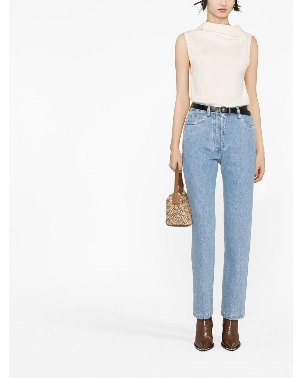 Giuliva Heritage Straight Jeans in het White