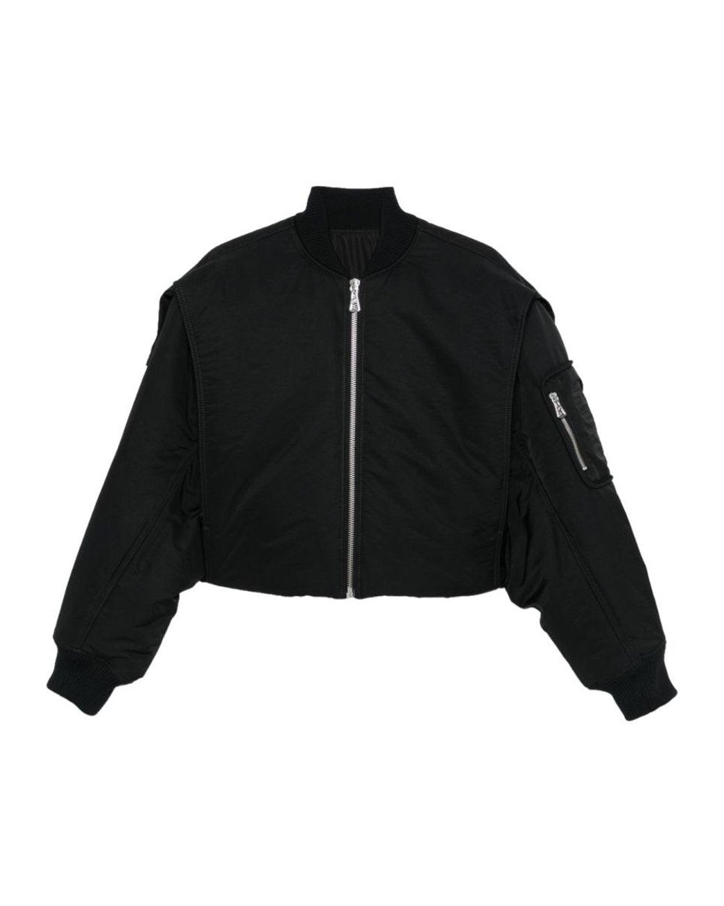Jean Paul Gaultier Black Cropped Bomber Jacket