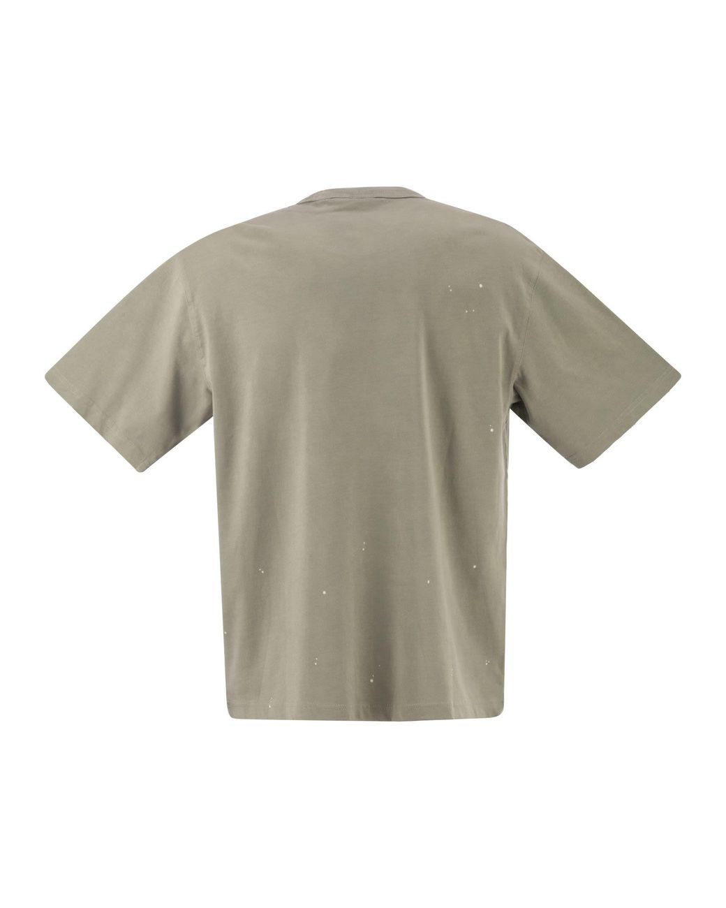 Carhartt Gray Organic Cotton T-Shirt With Spray Effect Logo