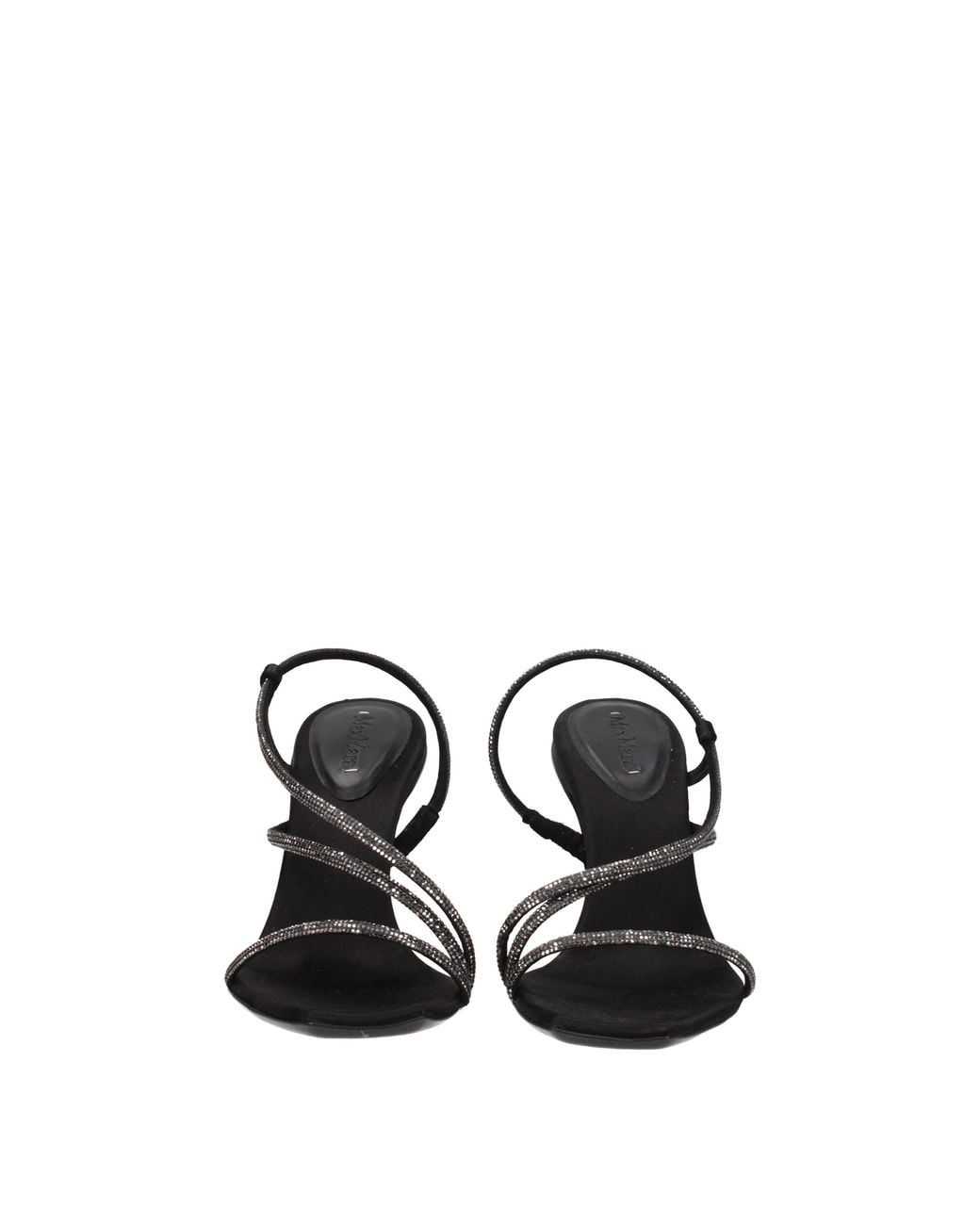 Max Mara Black Stark Leather Sandals