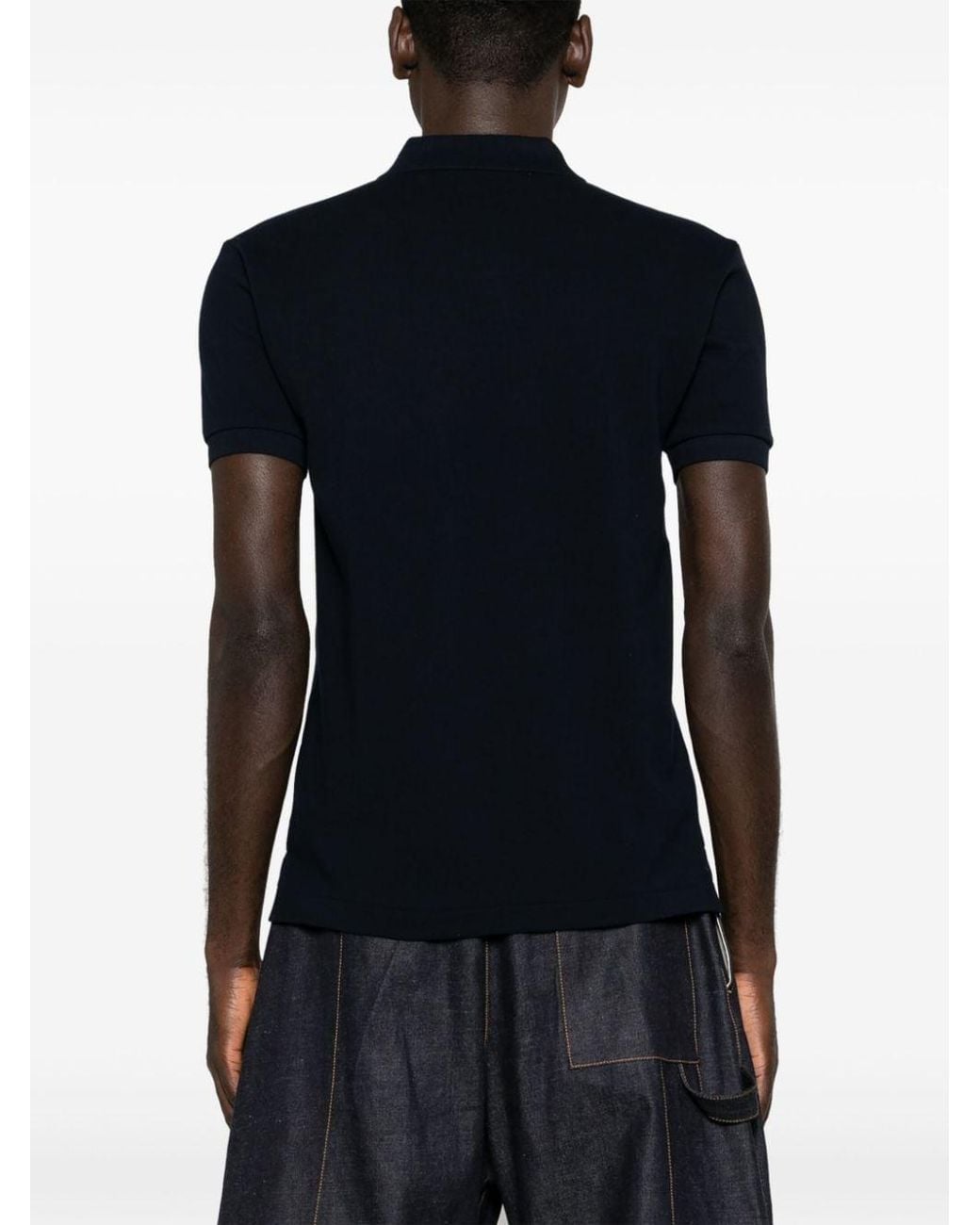 Comme des Garçons Black Comme Des Garcons Logo Cotton Polo Shirt