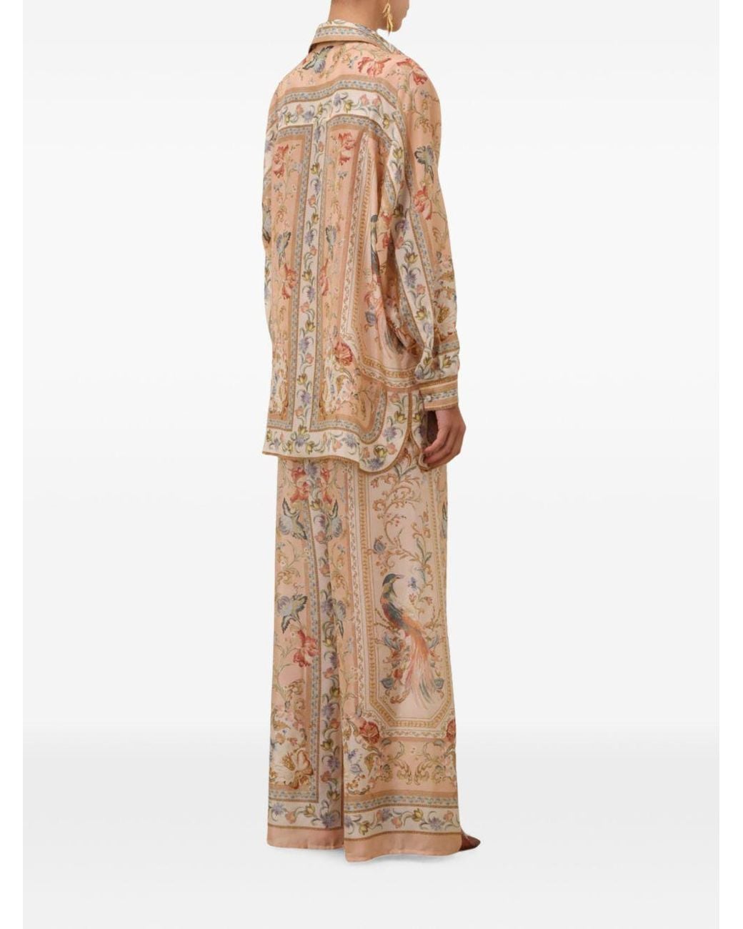 Zimmermann Natural Roselight Silk Shirt