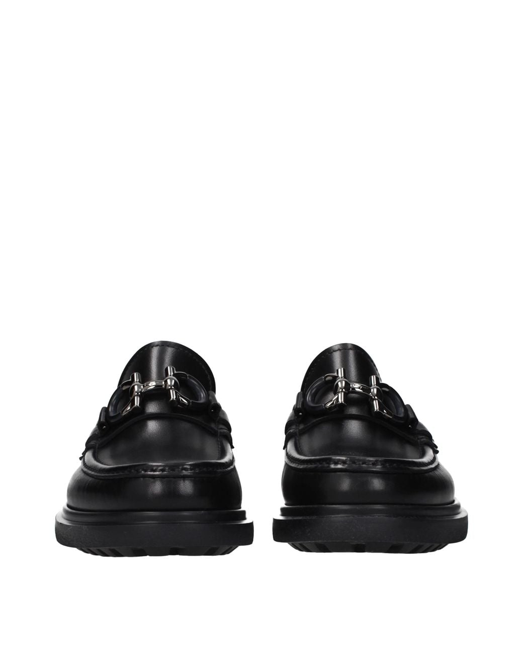 Ferragamo Black Ready Moccasins Leather