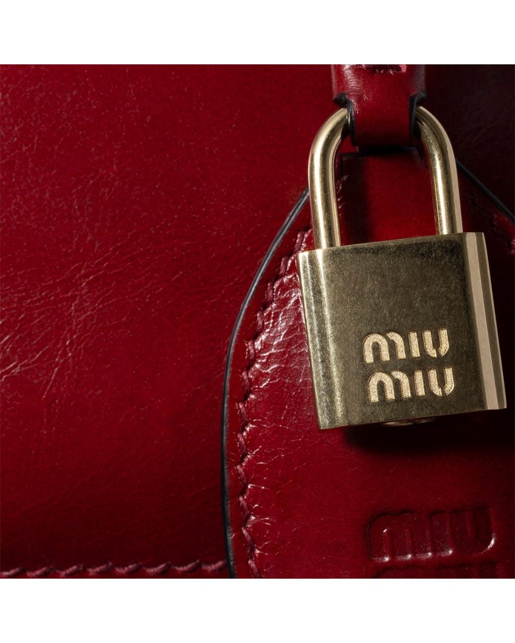 Miu Miu Red Vivant Leather Mini Bag