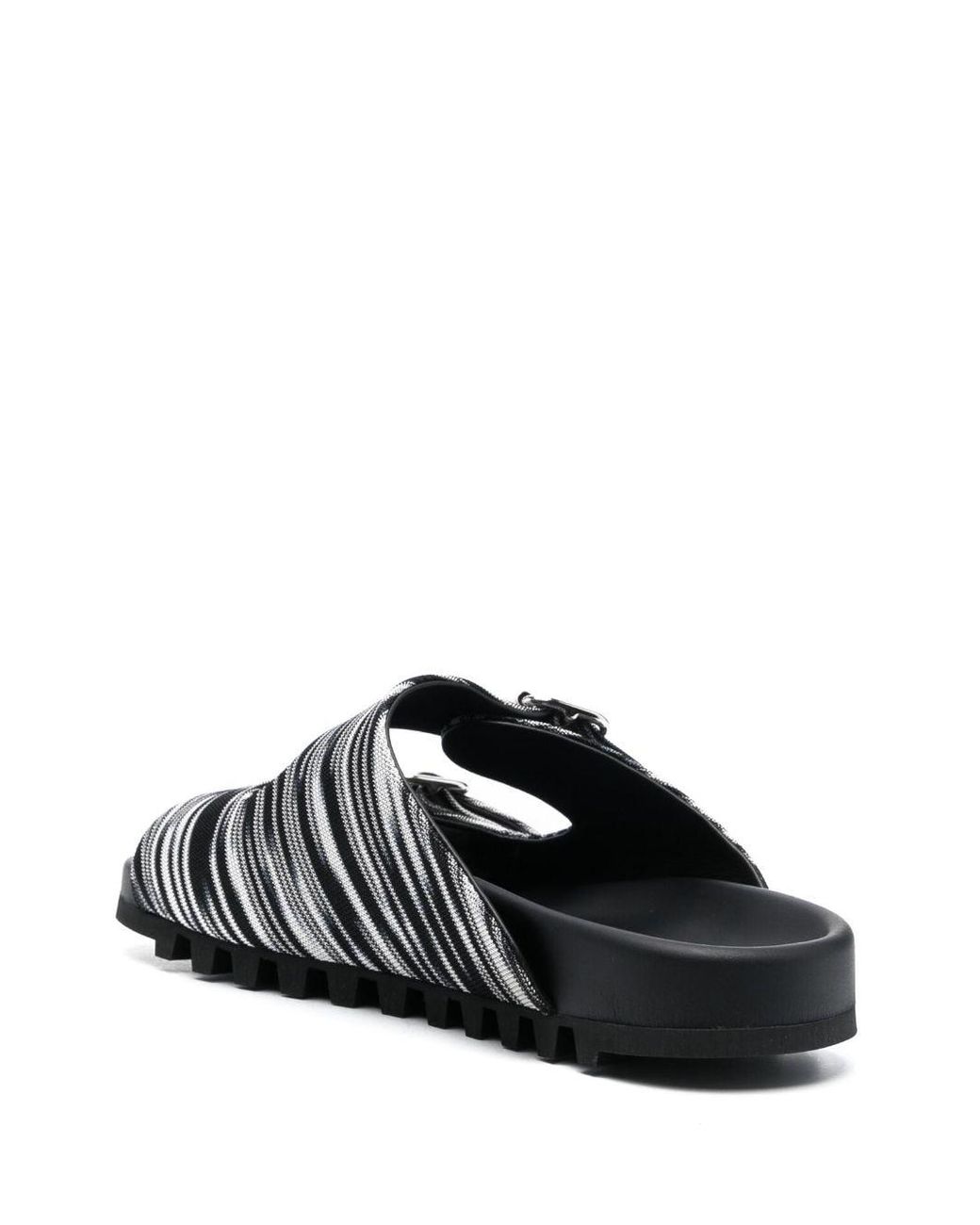 Missoni Black Double-Buckle Knitted Slides for men