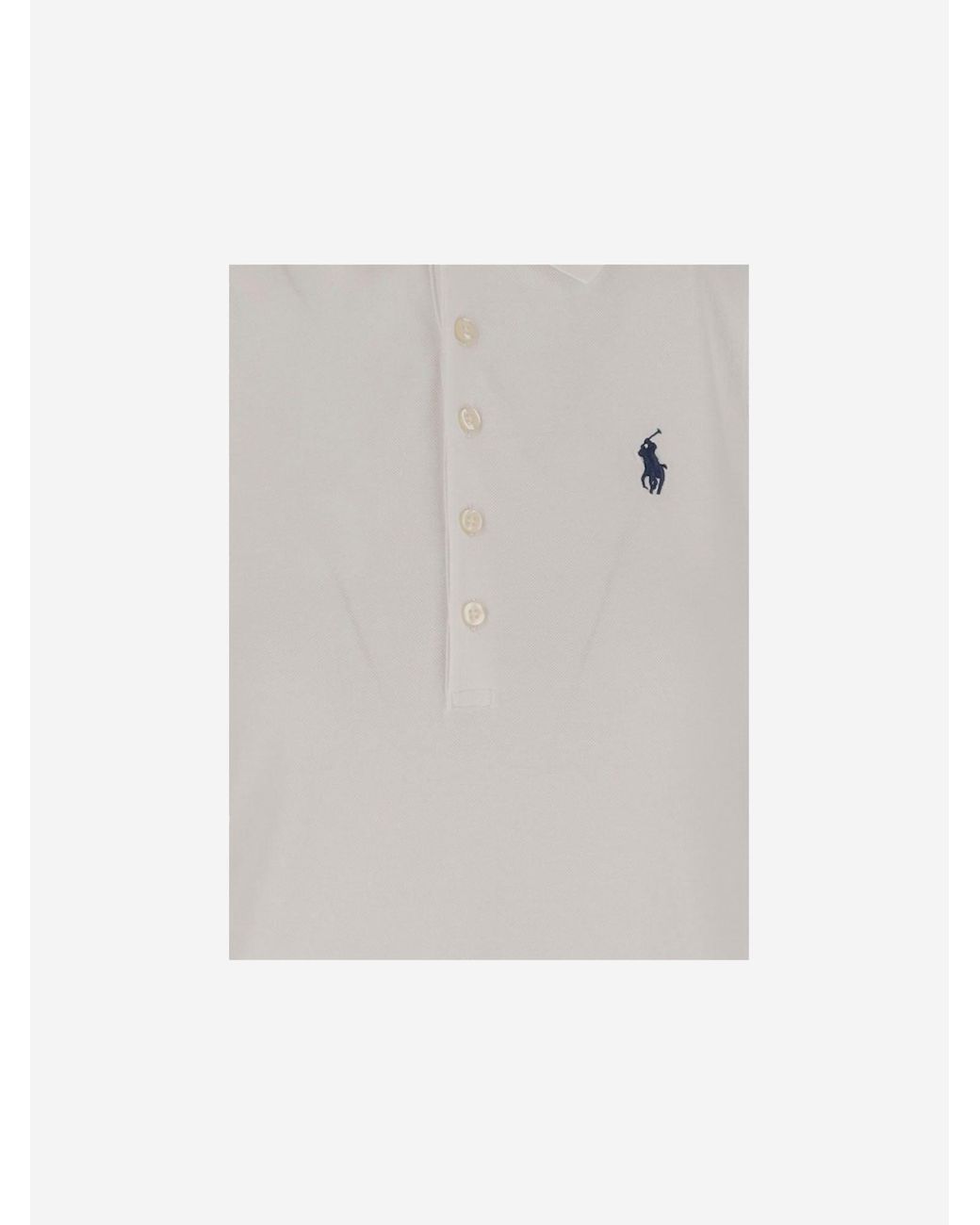 【POLO RALPH LAUREN】Stretch Cotton Long Dress Lauren Ralph Lauren Rib-Knit Cotton Blend Polo Collar Long