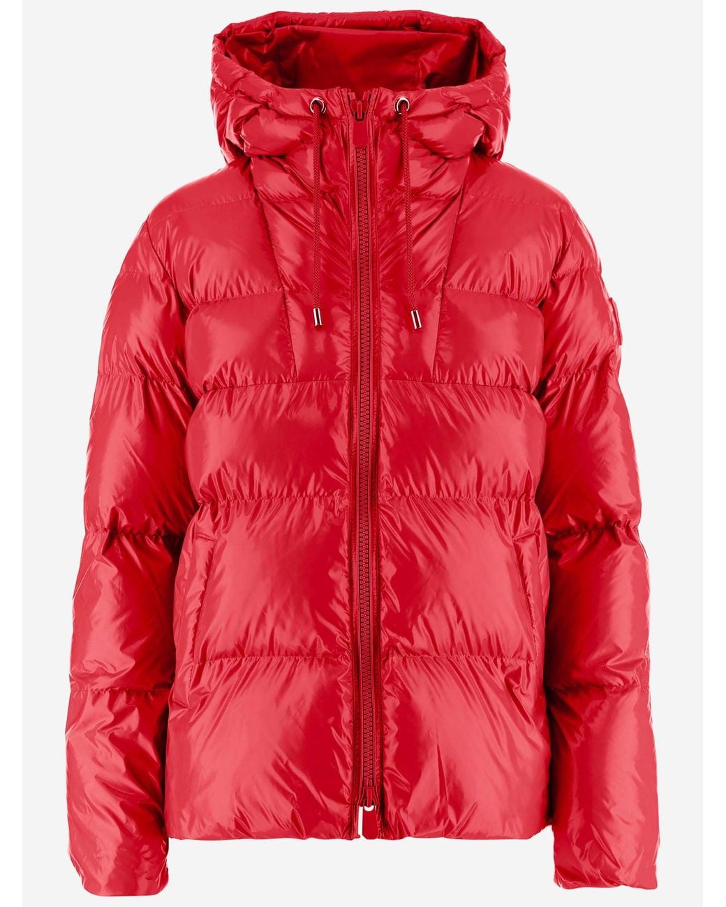 Pinko Red Nylon Padded Down Jacket