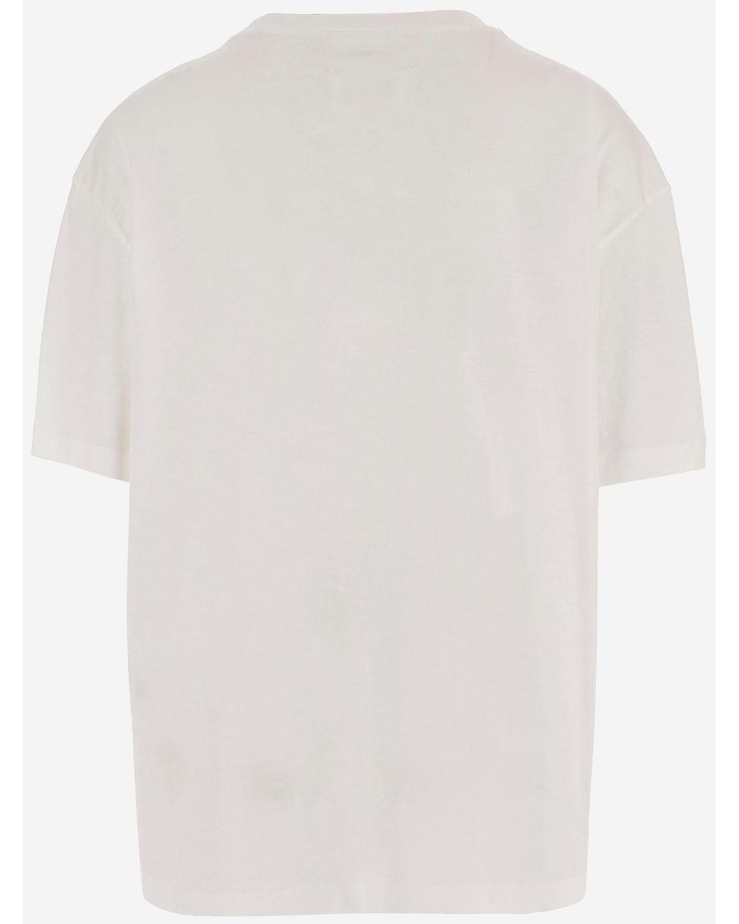 Maison Margiela White Cotton T Shirt With Logo