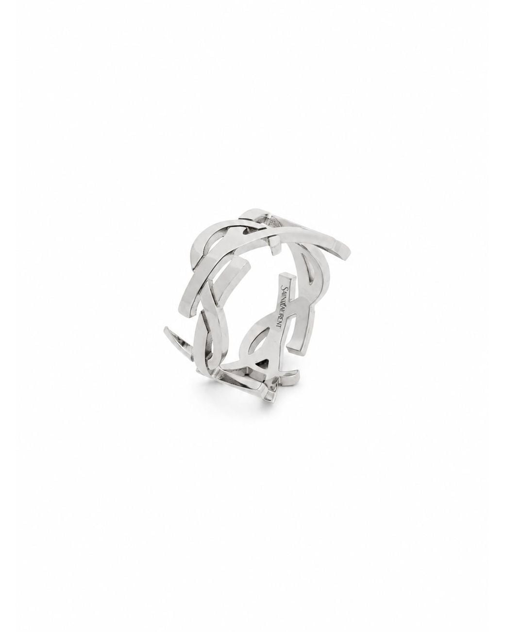 Saint Laurent White Bague Cassandre Messing
