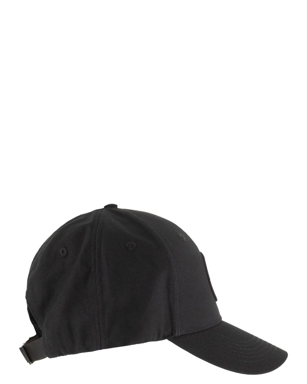 Gorra con logo de brújula bordado de Stone Island de hombre de color Black