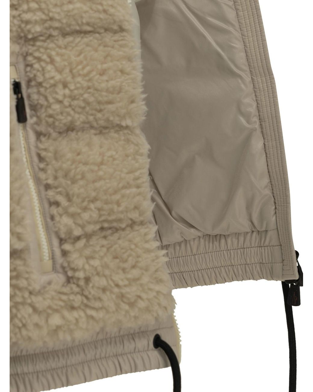 Moncler Natural Sleeveless Teddy Jacket