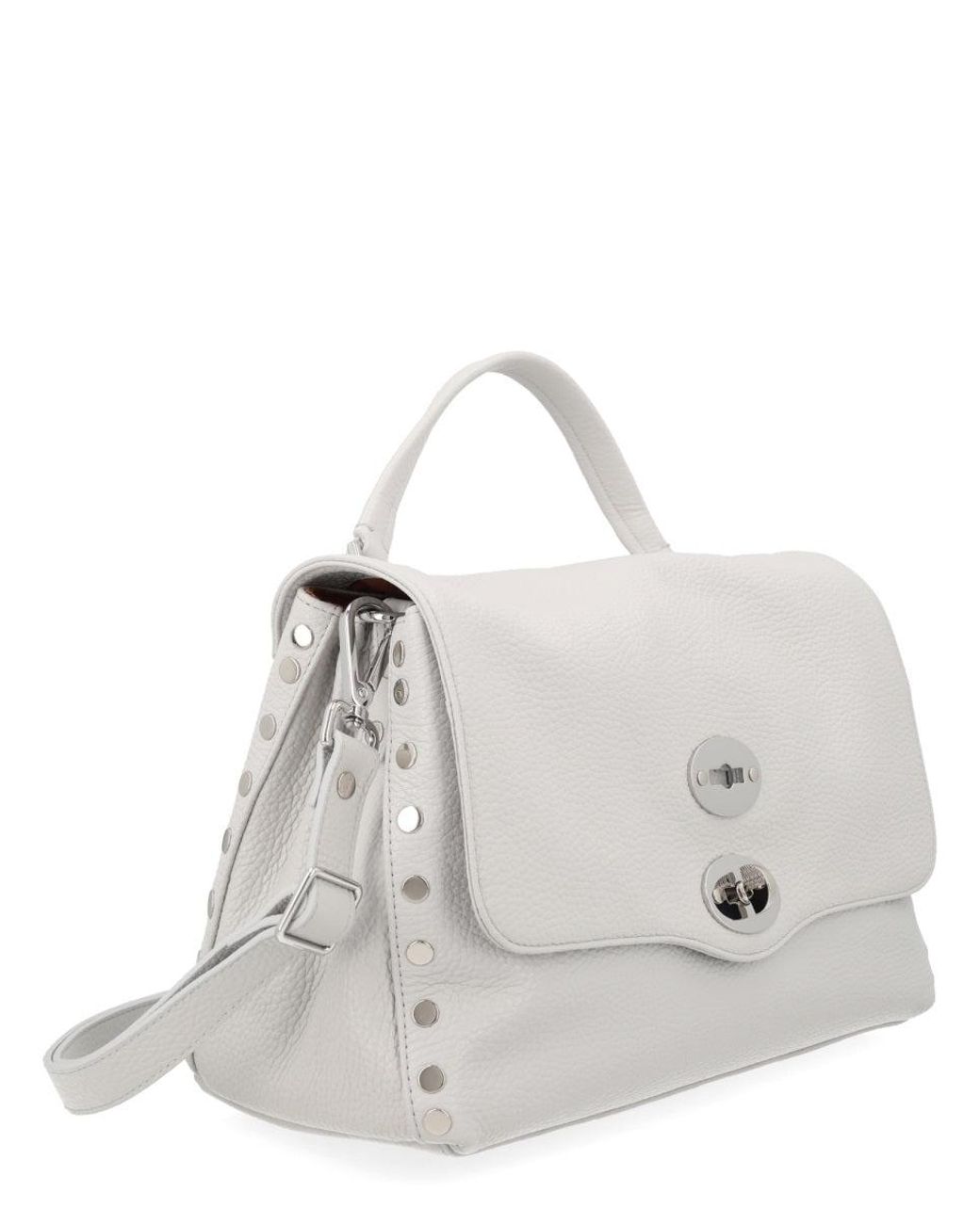 Zanellato White Leather Top Handle Satchel Bag