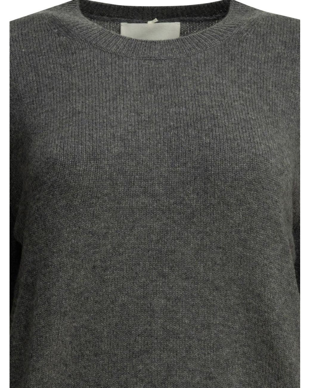 Lisa Yang Gray Mable Cashmere Crewneck Sweater
