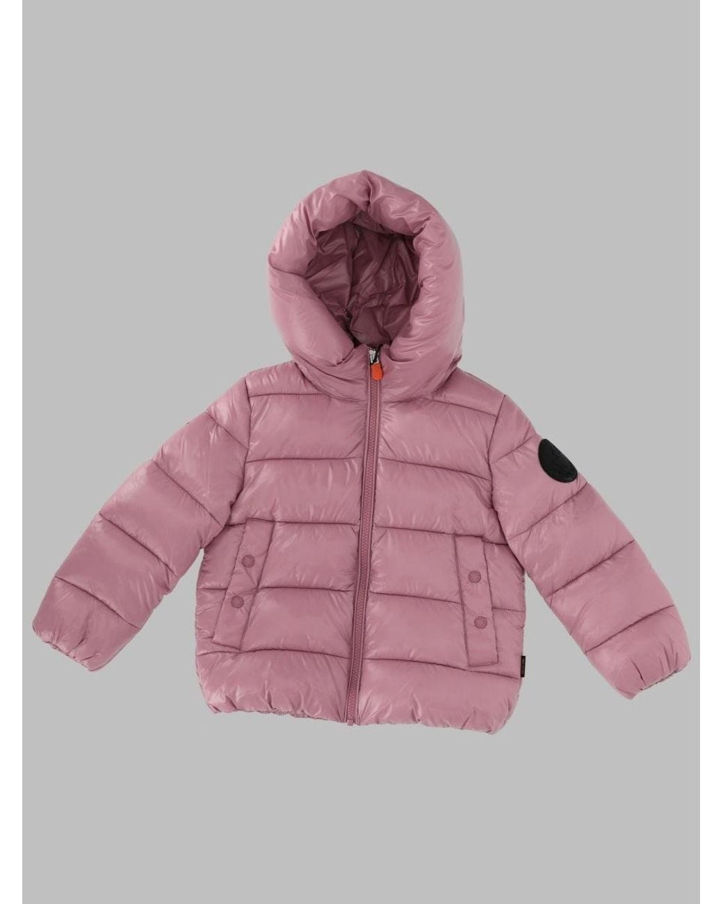 Save The Duck Pink Kids Hooded Puffer Jacket