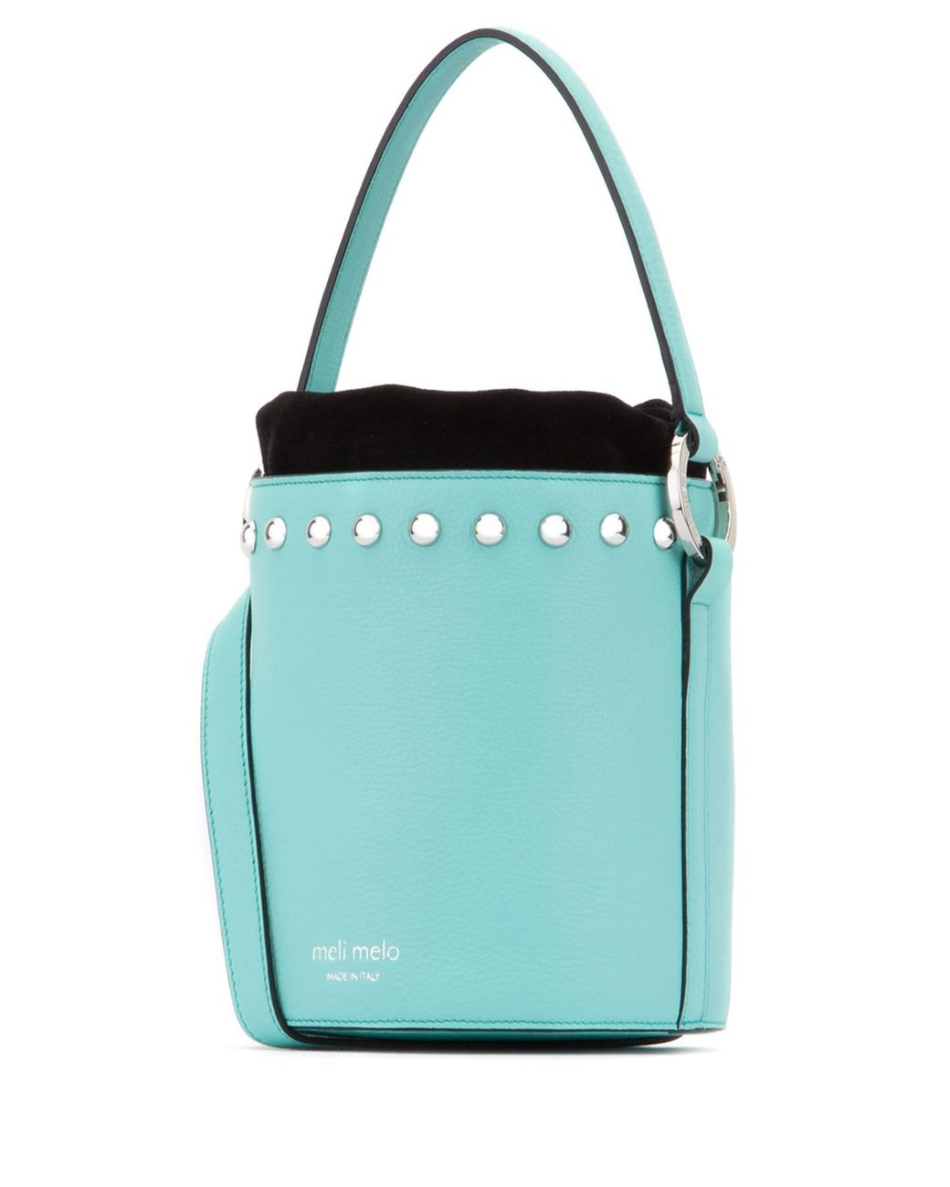 Meli Melo Blue Embellished Leather Mini Santina Bucket Bag