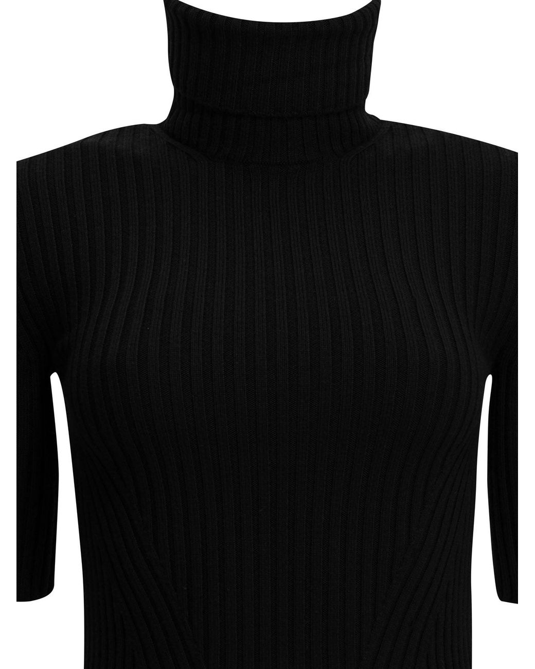 Herno Black Wool Turtleneck Sweater